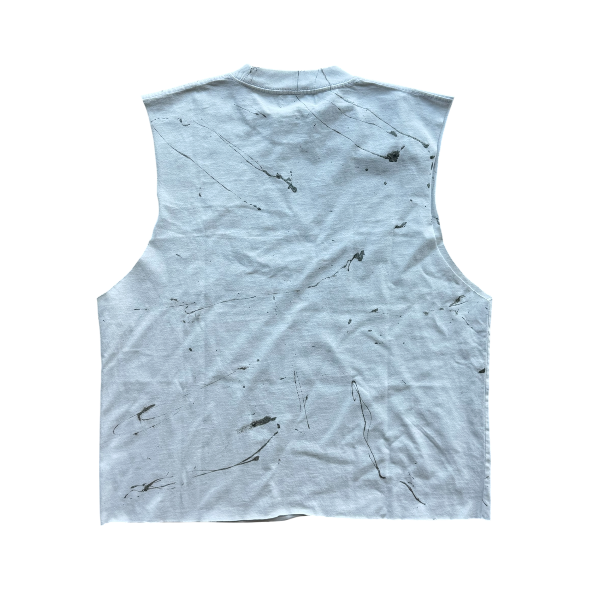 Baby Saint Cut Off Distressed Tee White