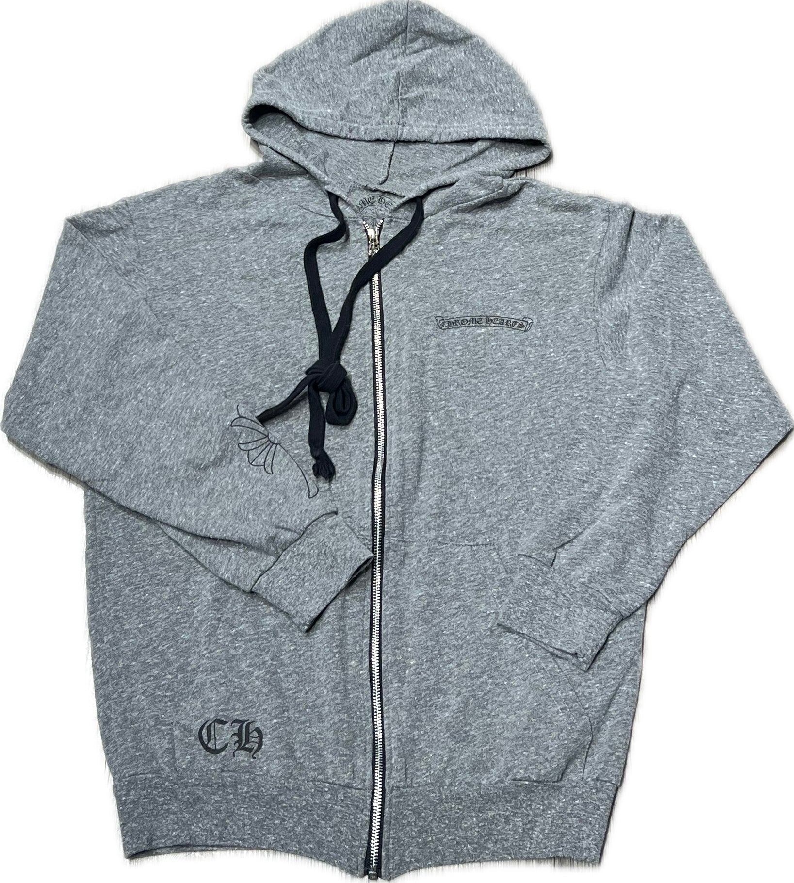 Heather Grey Cometary Cross Zip Up