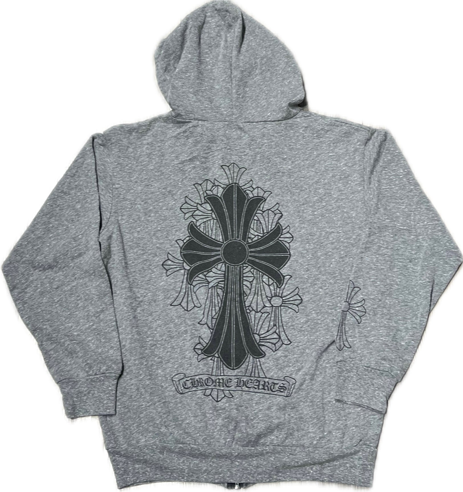 Heather Grey Cometary Cross Zip Up