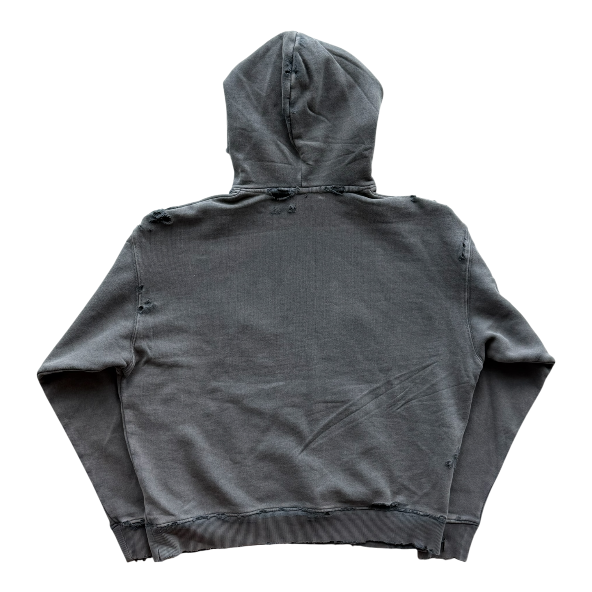 Psycho Distressed Hoodie Gray