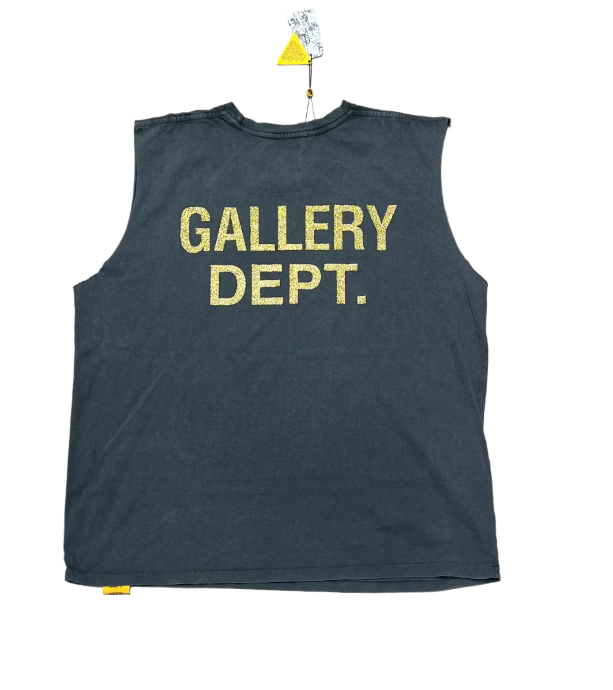 Miami Gray Collins Glittered Printed Cotton-Jersey Tank Top