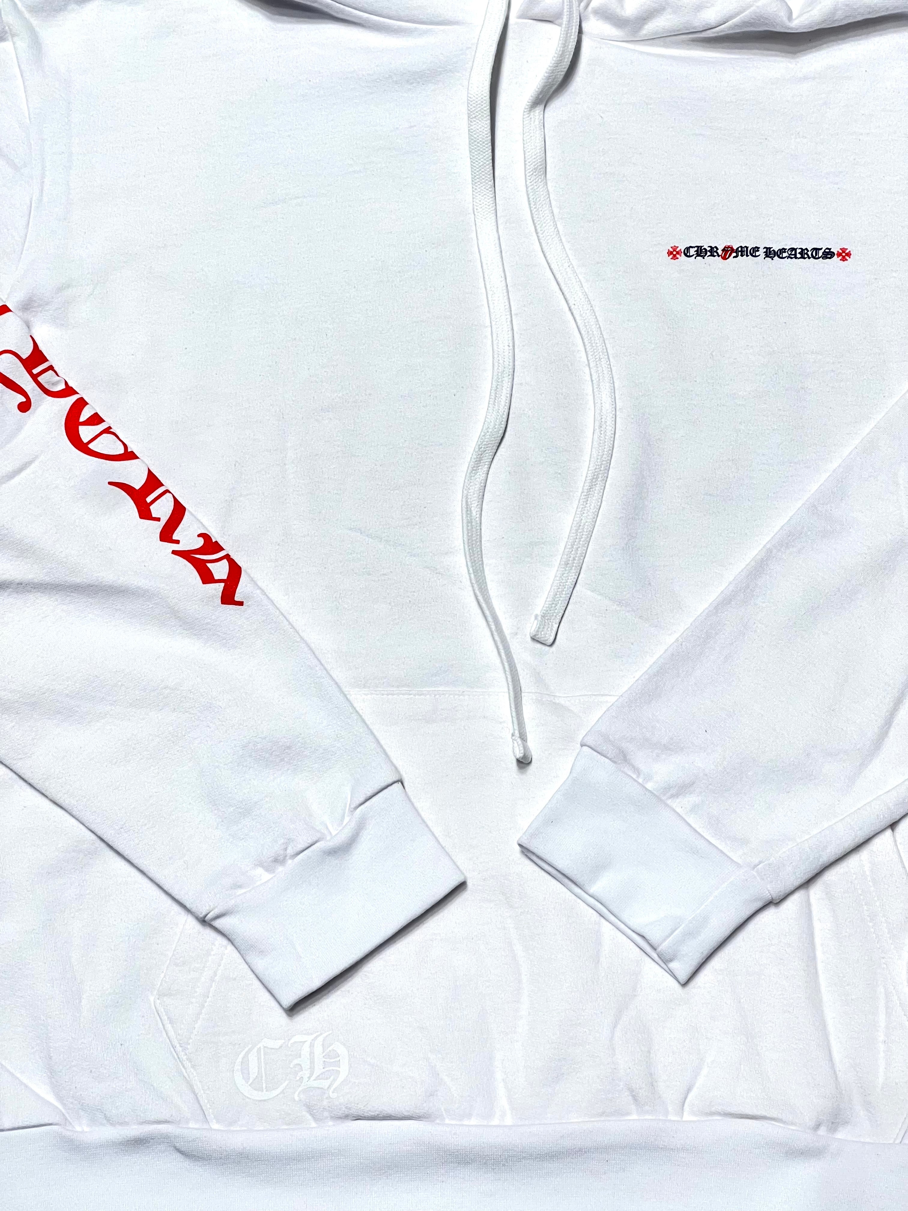 Chrome Hearts Rolling Stones Hoodie 2024 White/Red