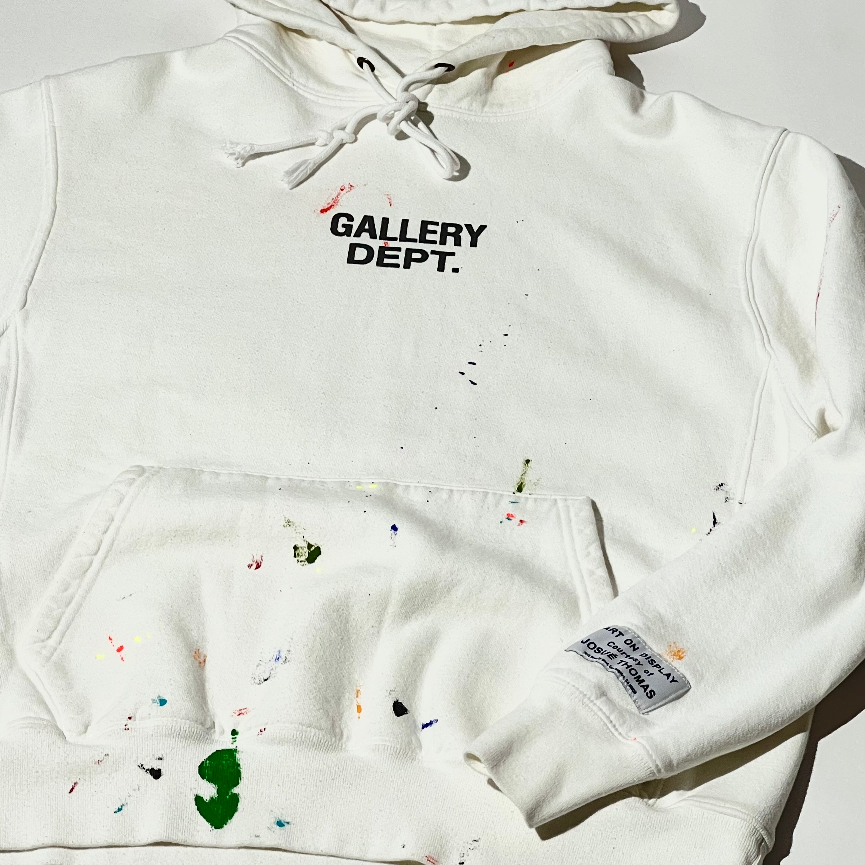 Paint Logo Hoodie White