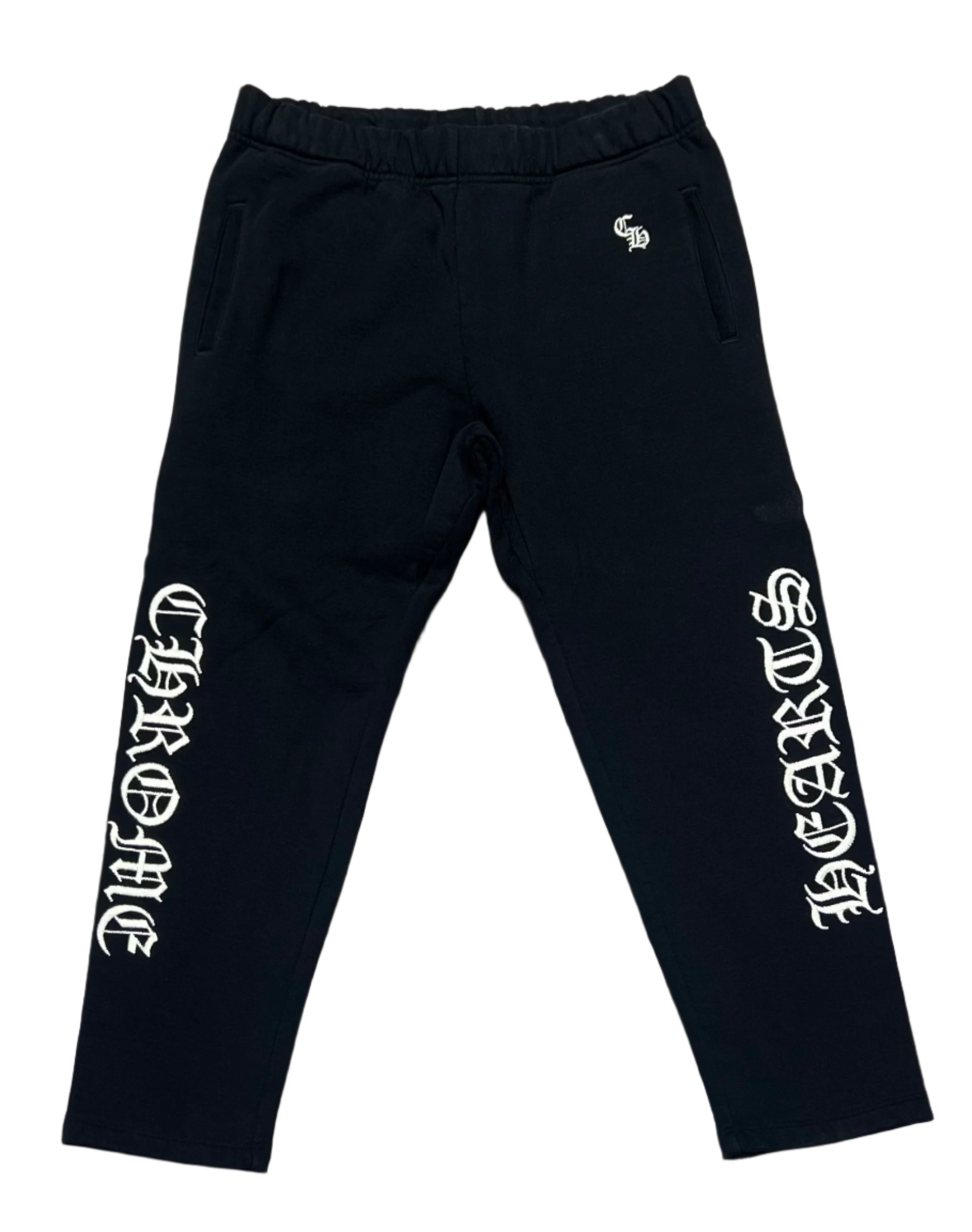 Chrome Hearts Black & White Embroidered Sweatpants