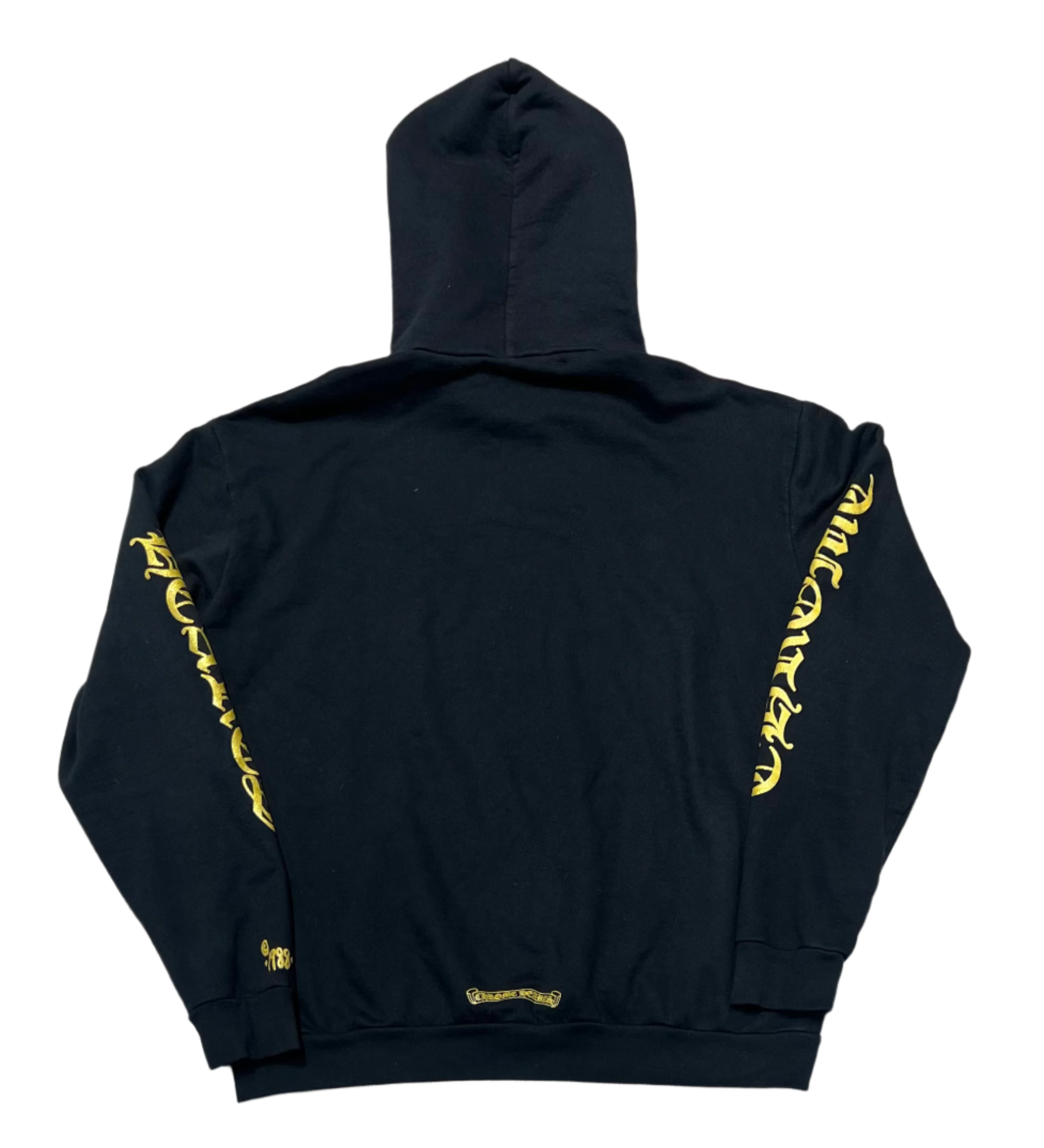 1988 Gold Glittered Vertical Logo Hoodie