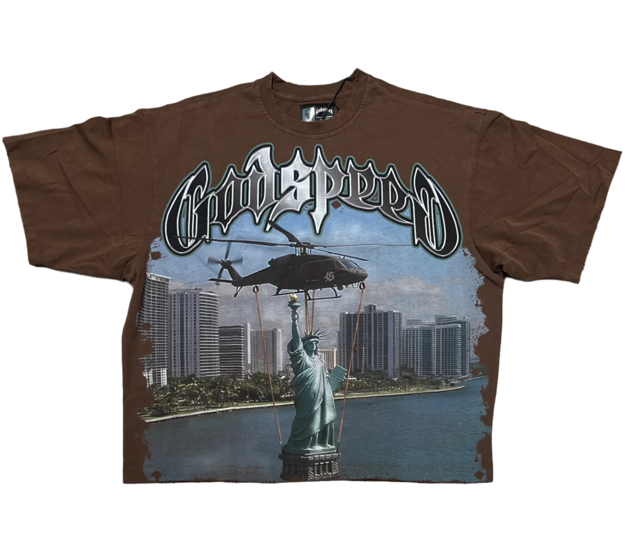 Miami Liberty Lift Tee Brown Miami Exclusive