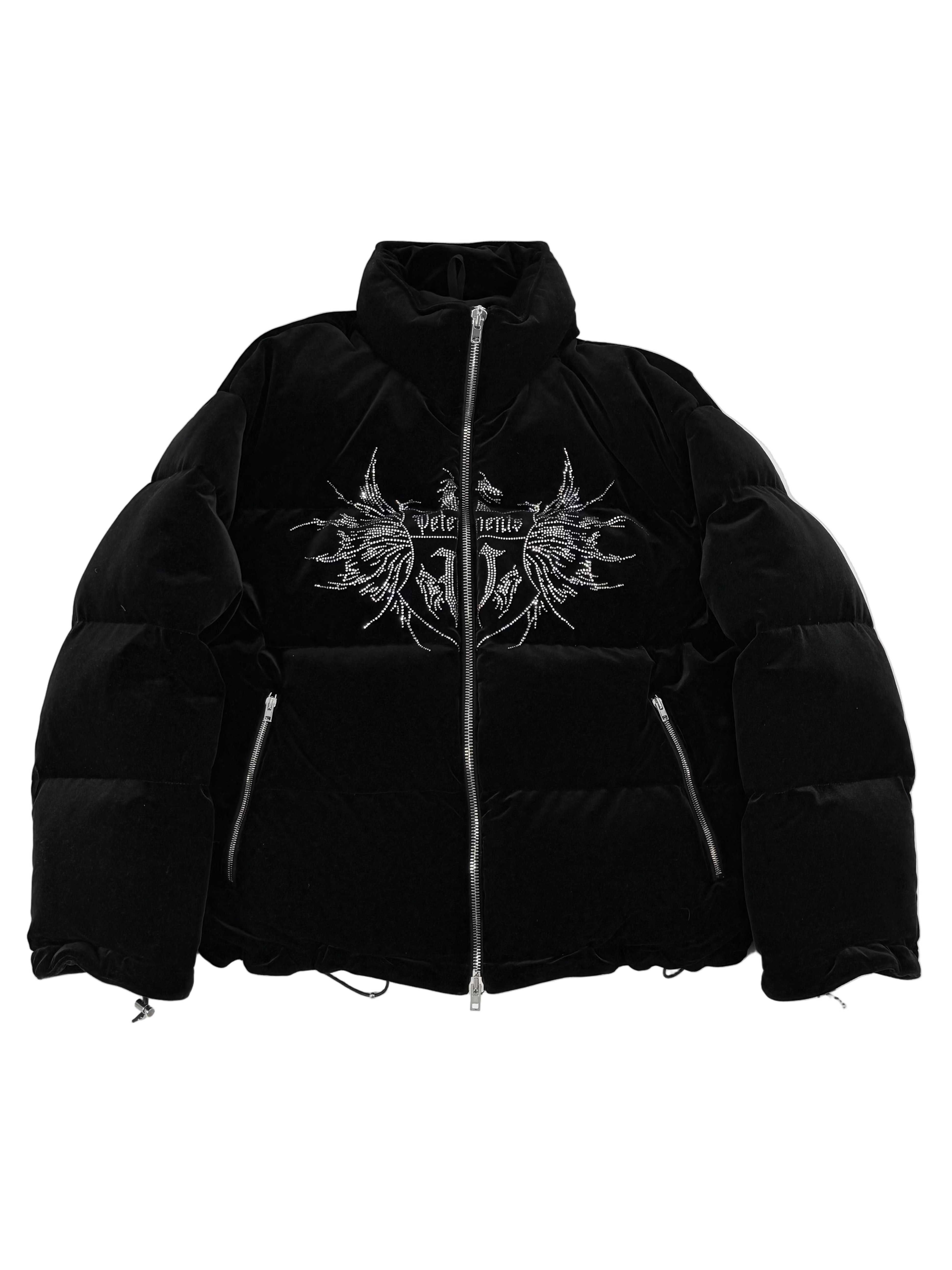 Crystal Hardcore Couture Puffer Jacket 'Black'