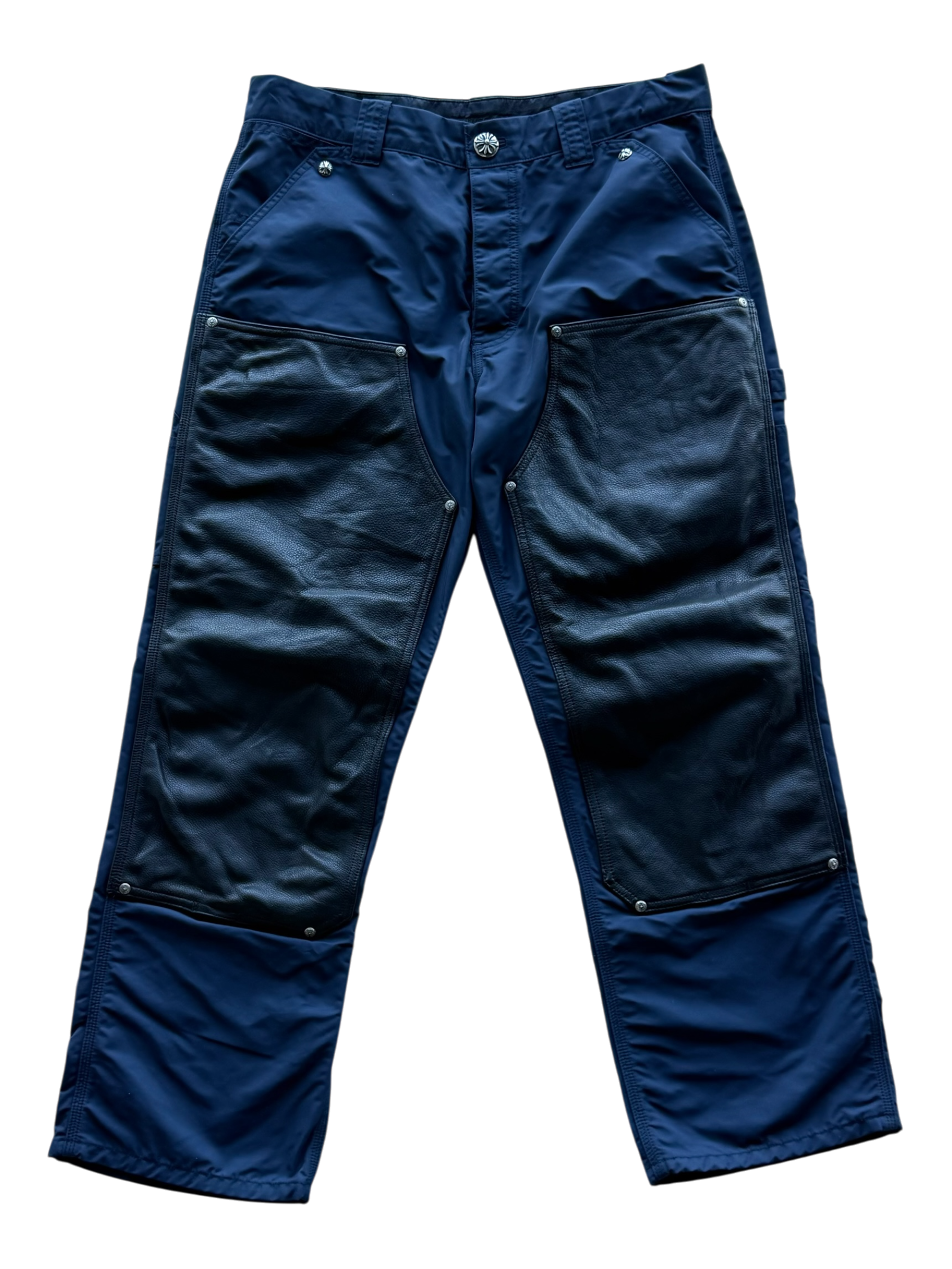 Nylon and Leather Double Knee Carpenter Pants