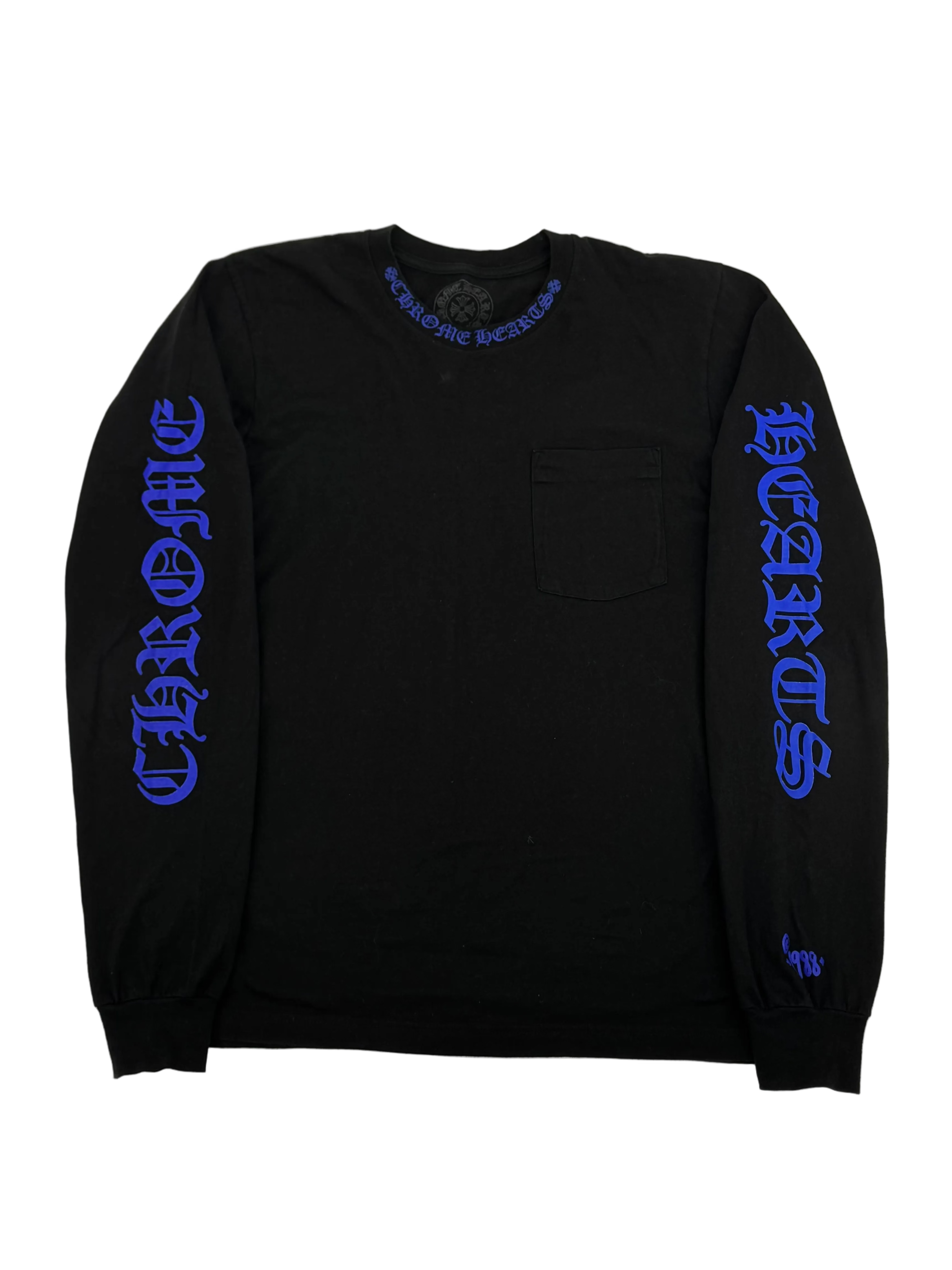 1988 Blue Neck Logo L/S Tee