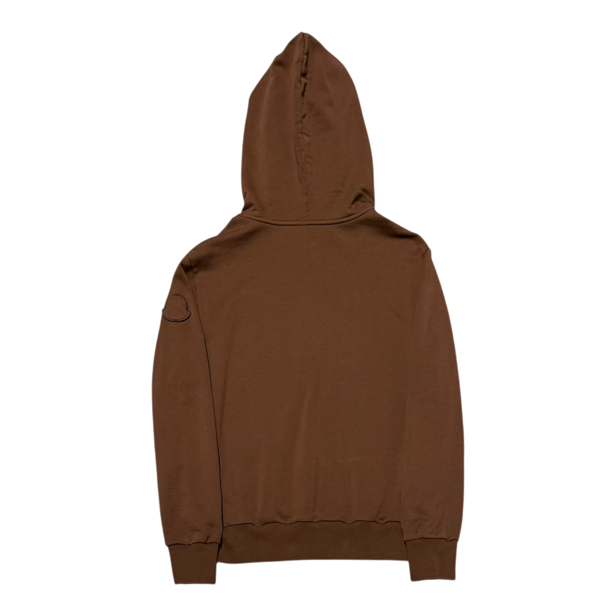 Moncler Logo Hooded Cotton Sweatshirt Brown