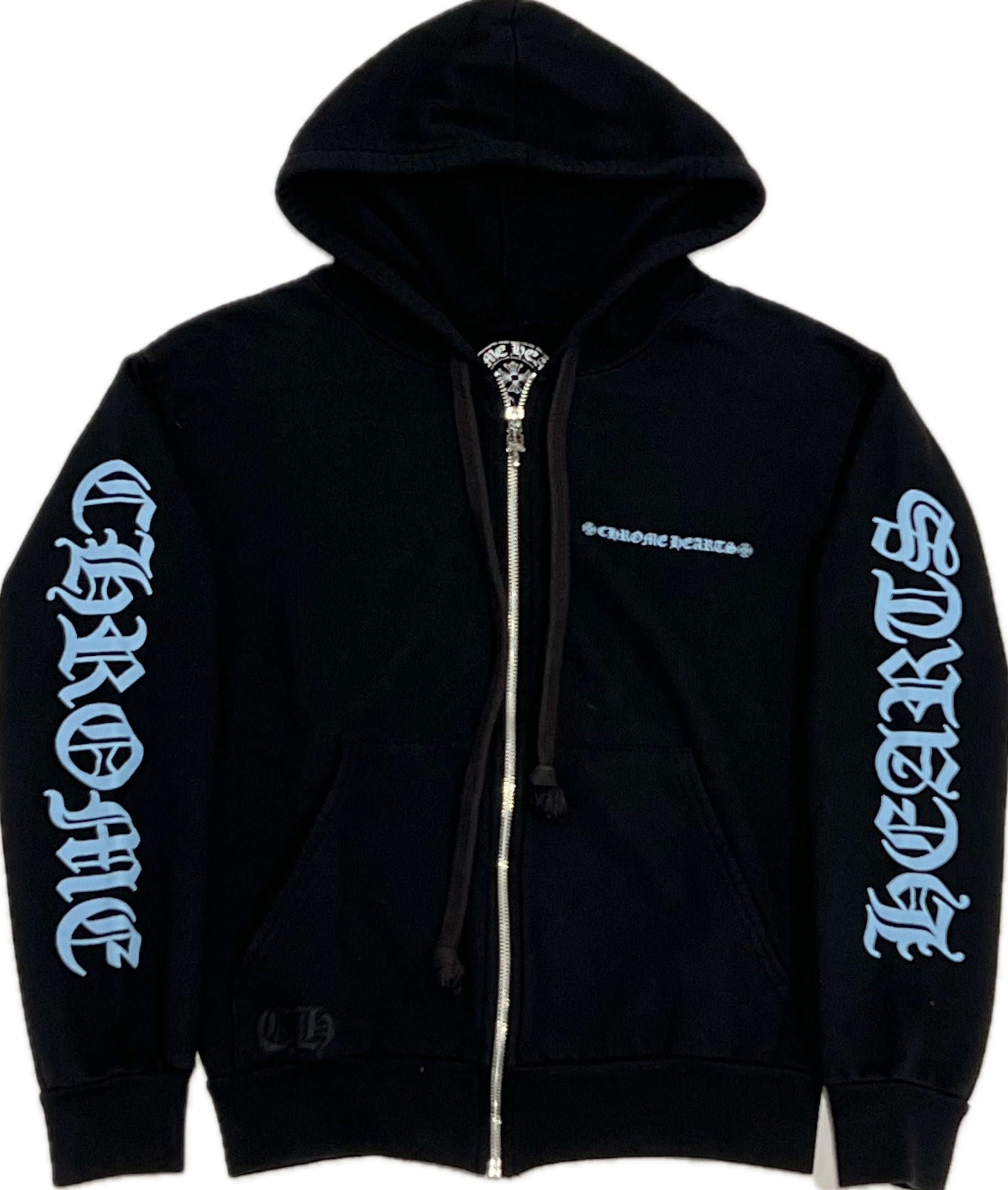 Blue Script Sleeve Zip Up