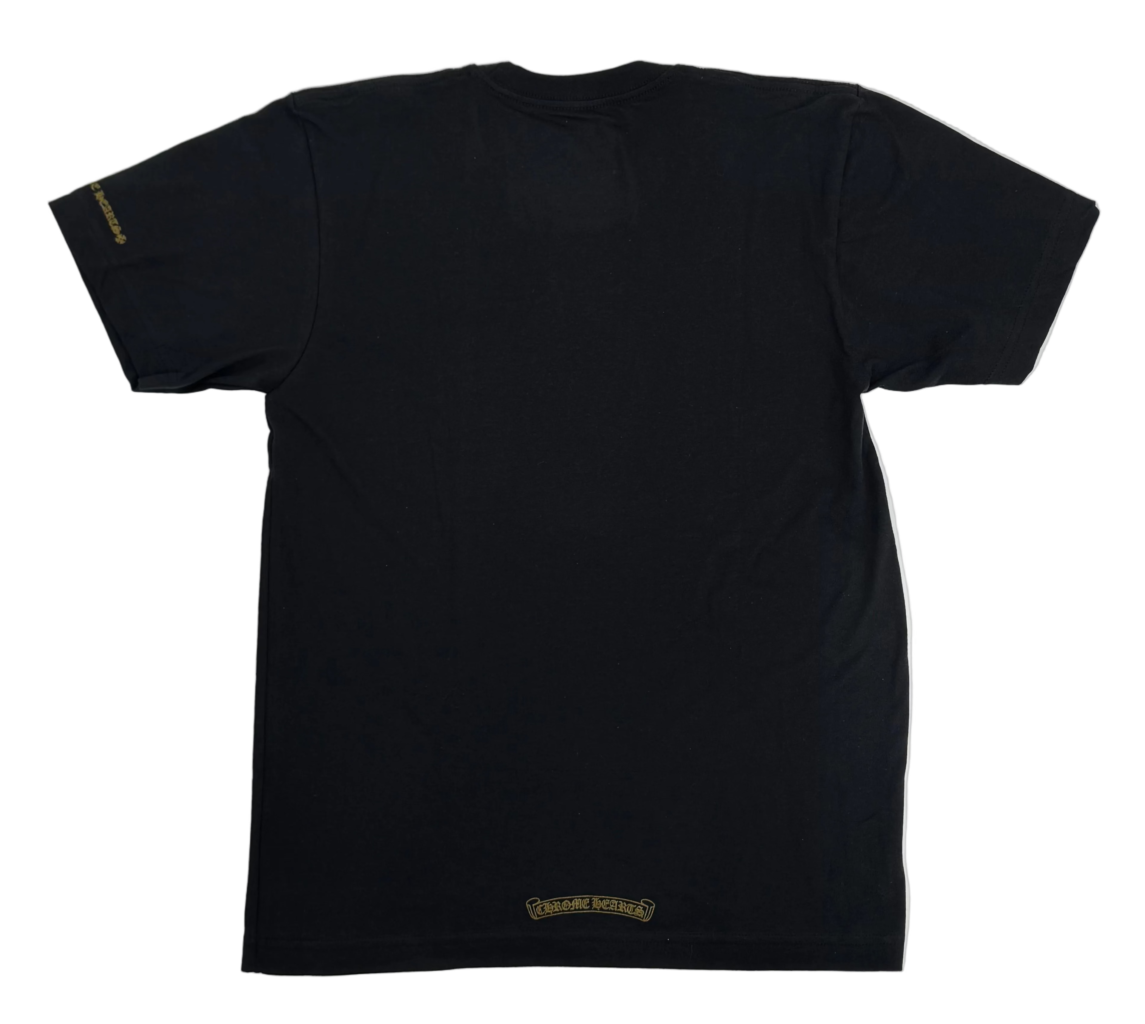 Black and Bronze Neck Logo Short Sleeve Tee