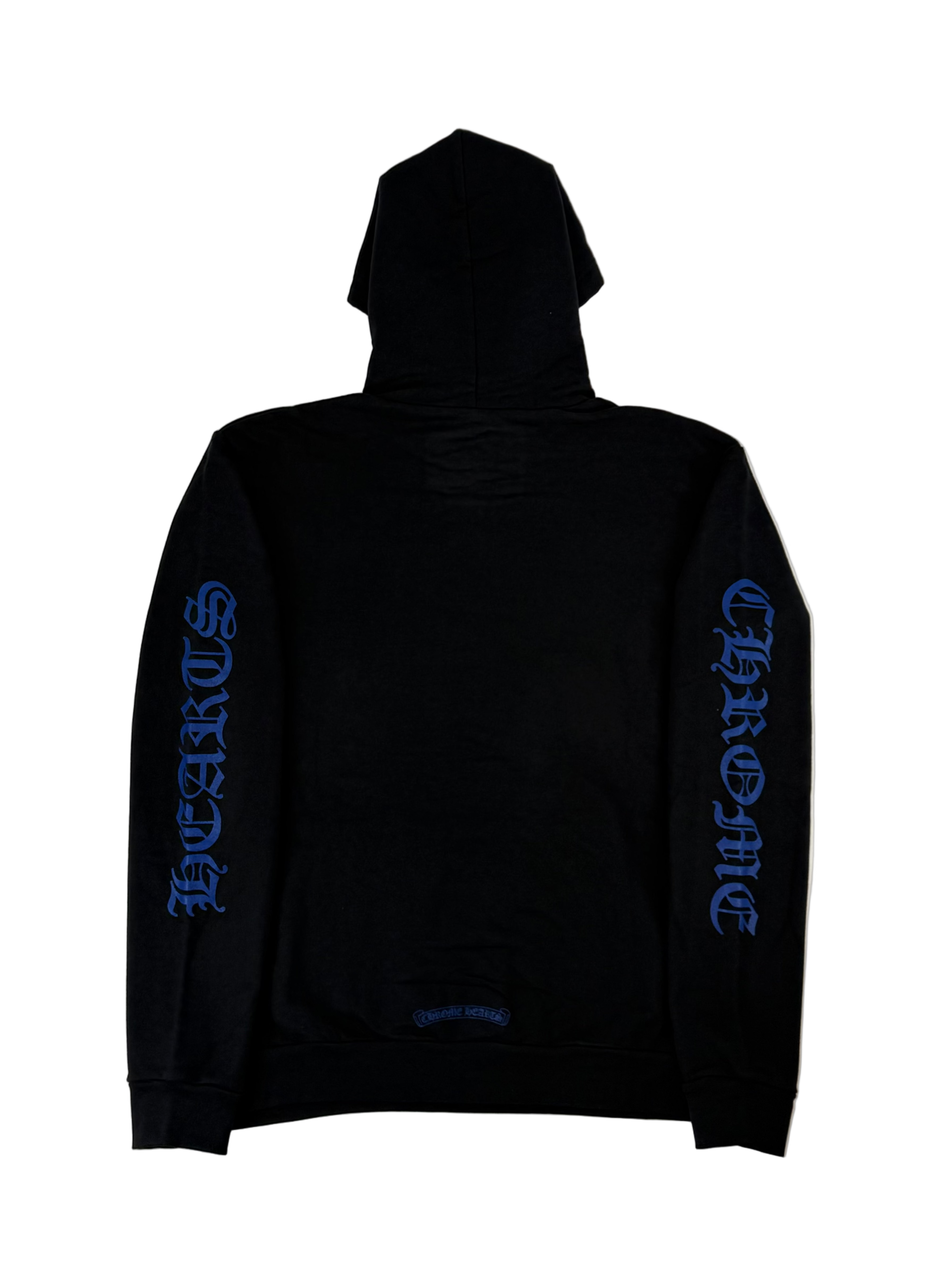 Vertical Logo Hoodie Black Blue