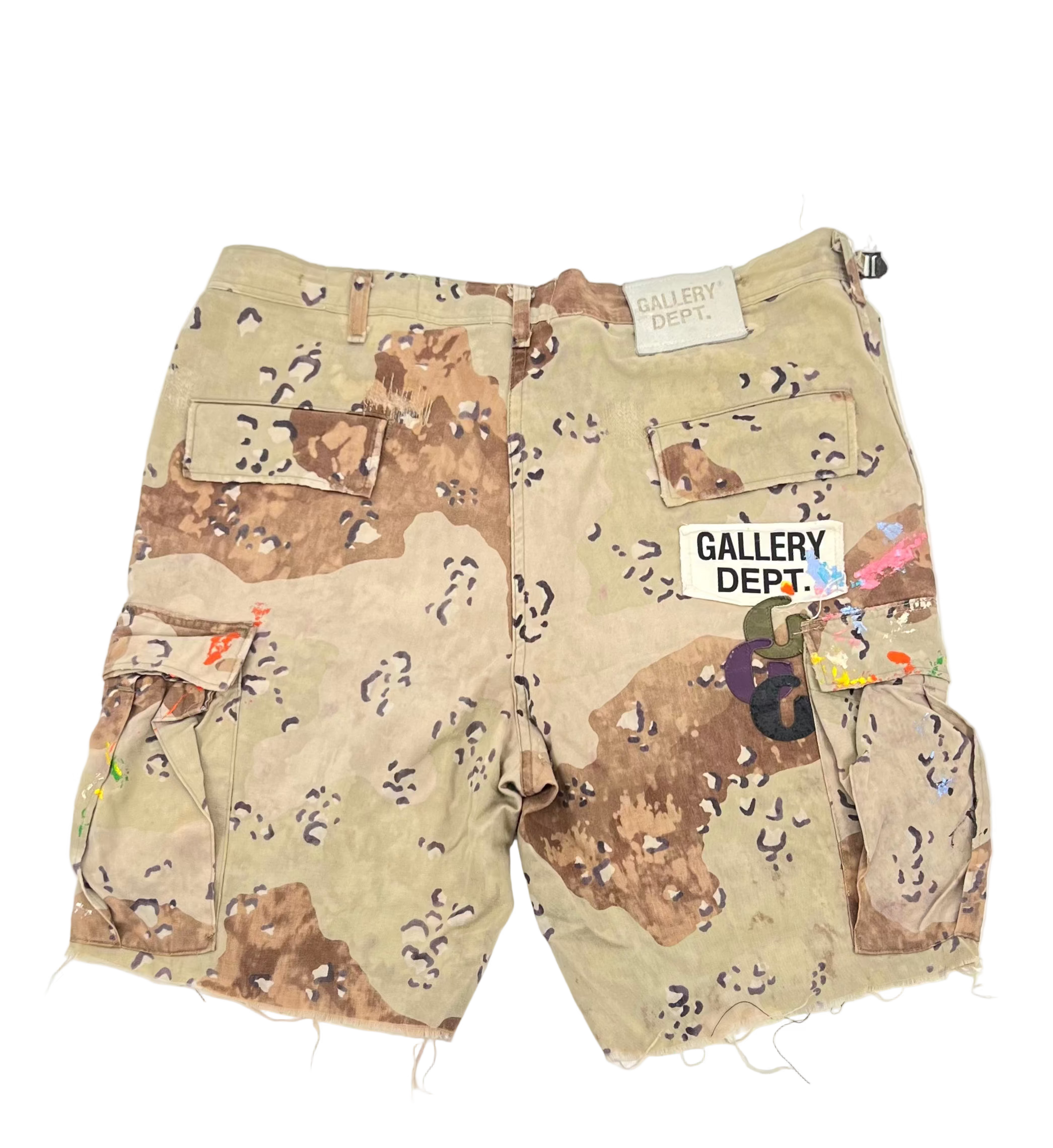G Patch Multi Color Desert Camo Cargo Shorts