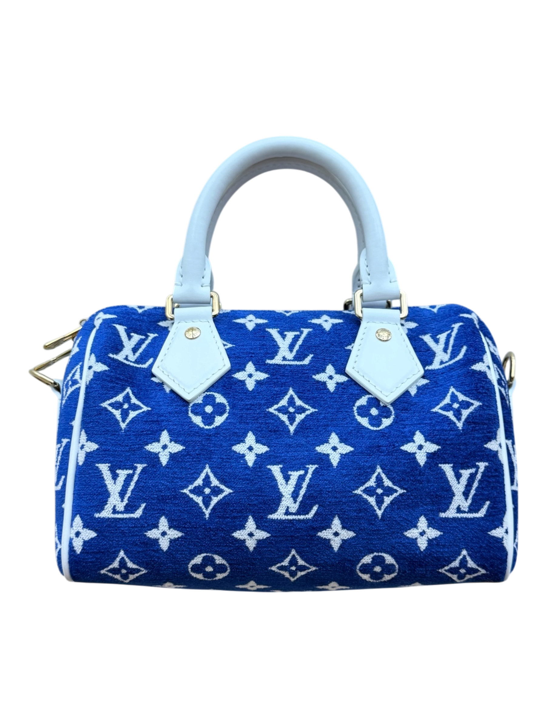 Blue & White Tennis Monogram Speedy 20