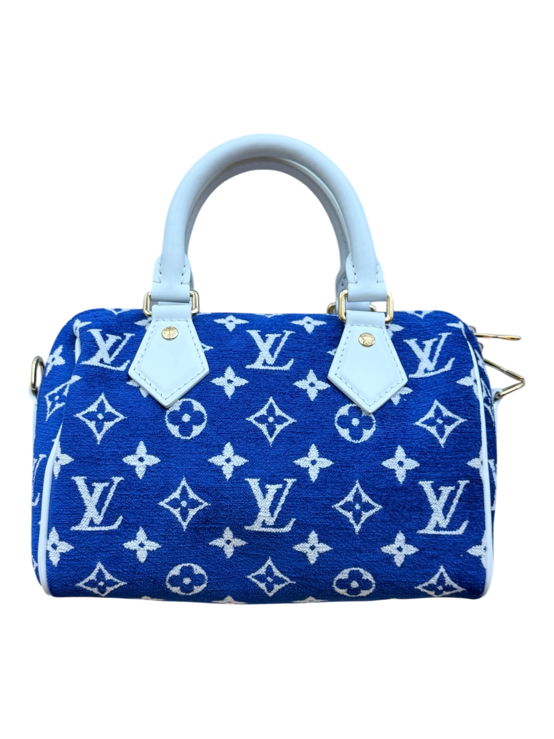 Blue & White Tennis Monogram Speedy 20