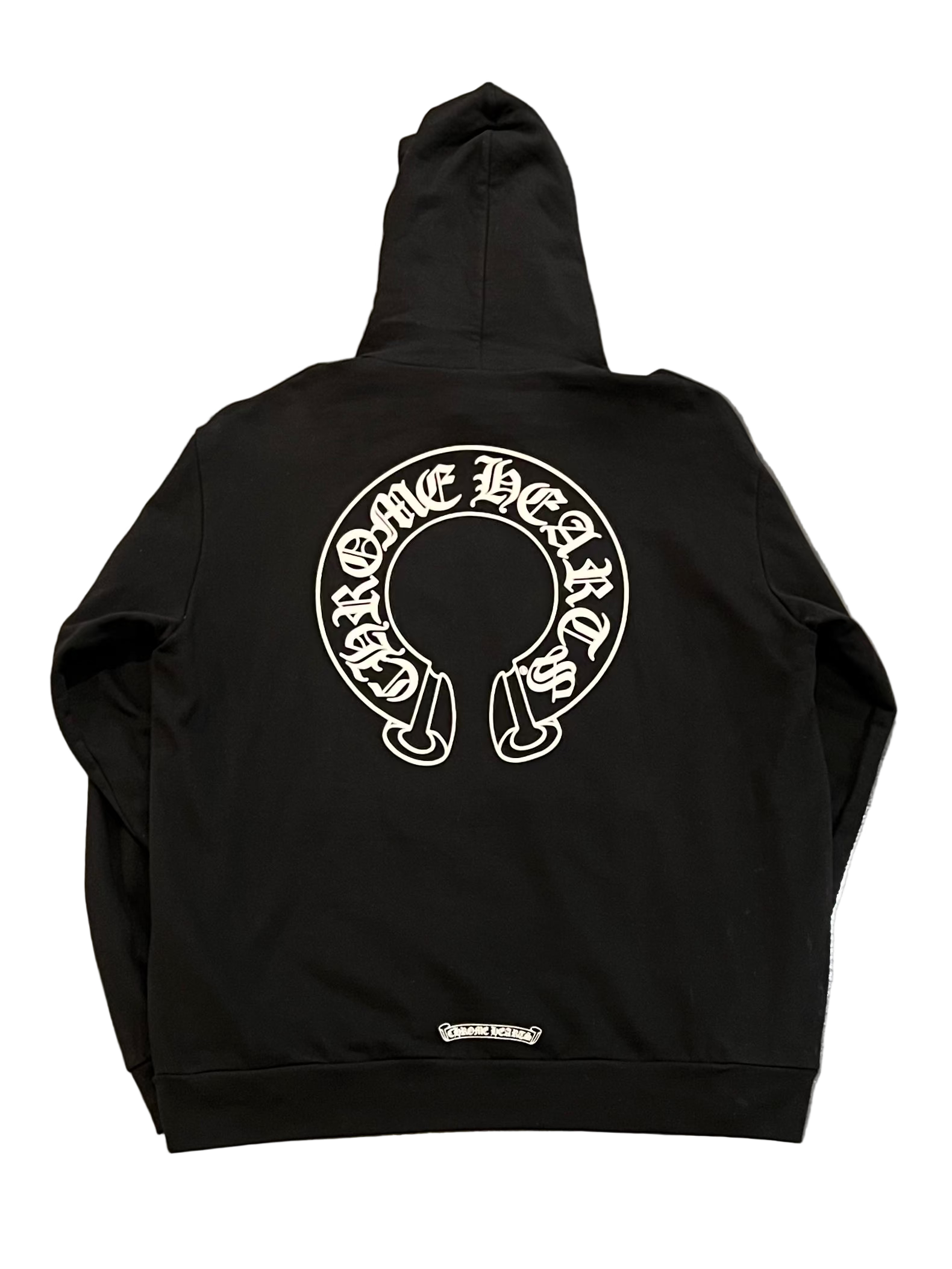 Horseshoe Floral Hoodie Black