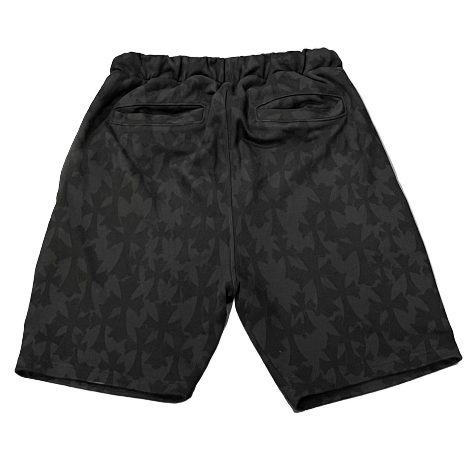 Cemetery Motif Shorts Black