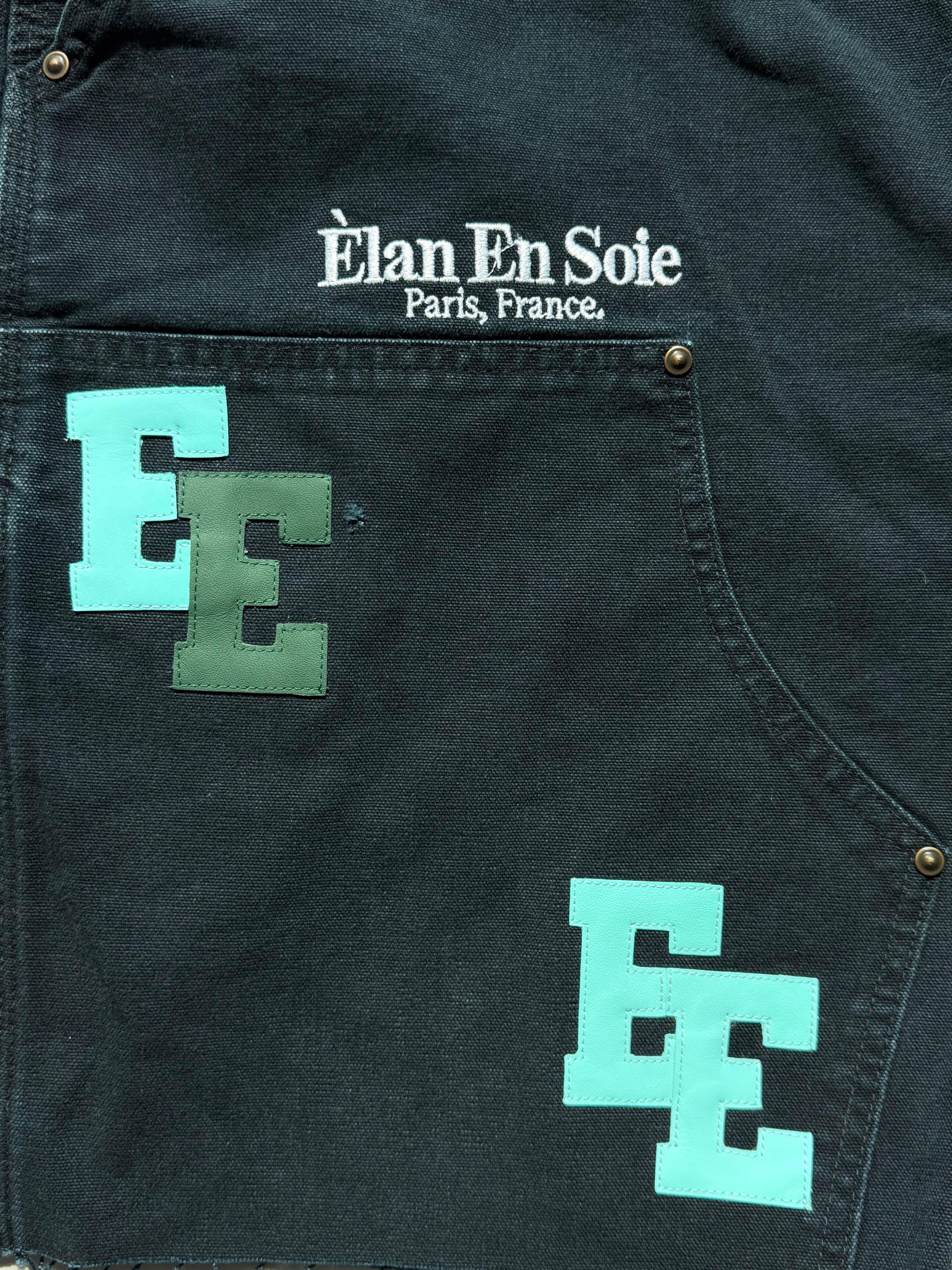 Tiffany and Green Patch Black Carpenter Shorts