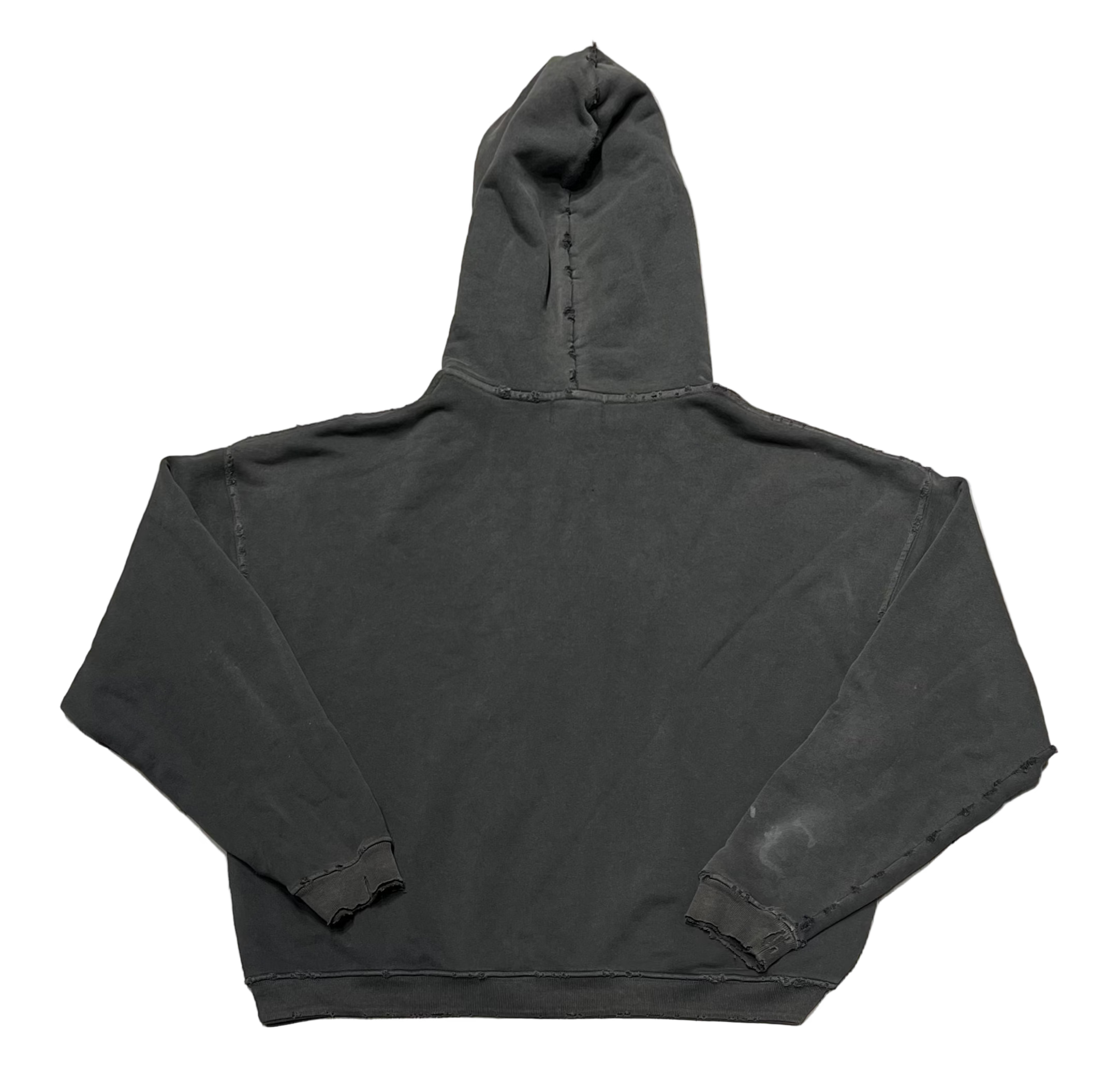 Washed Black & White Classic Logo Hoodie