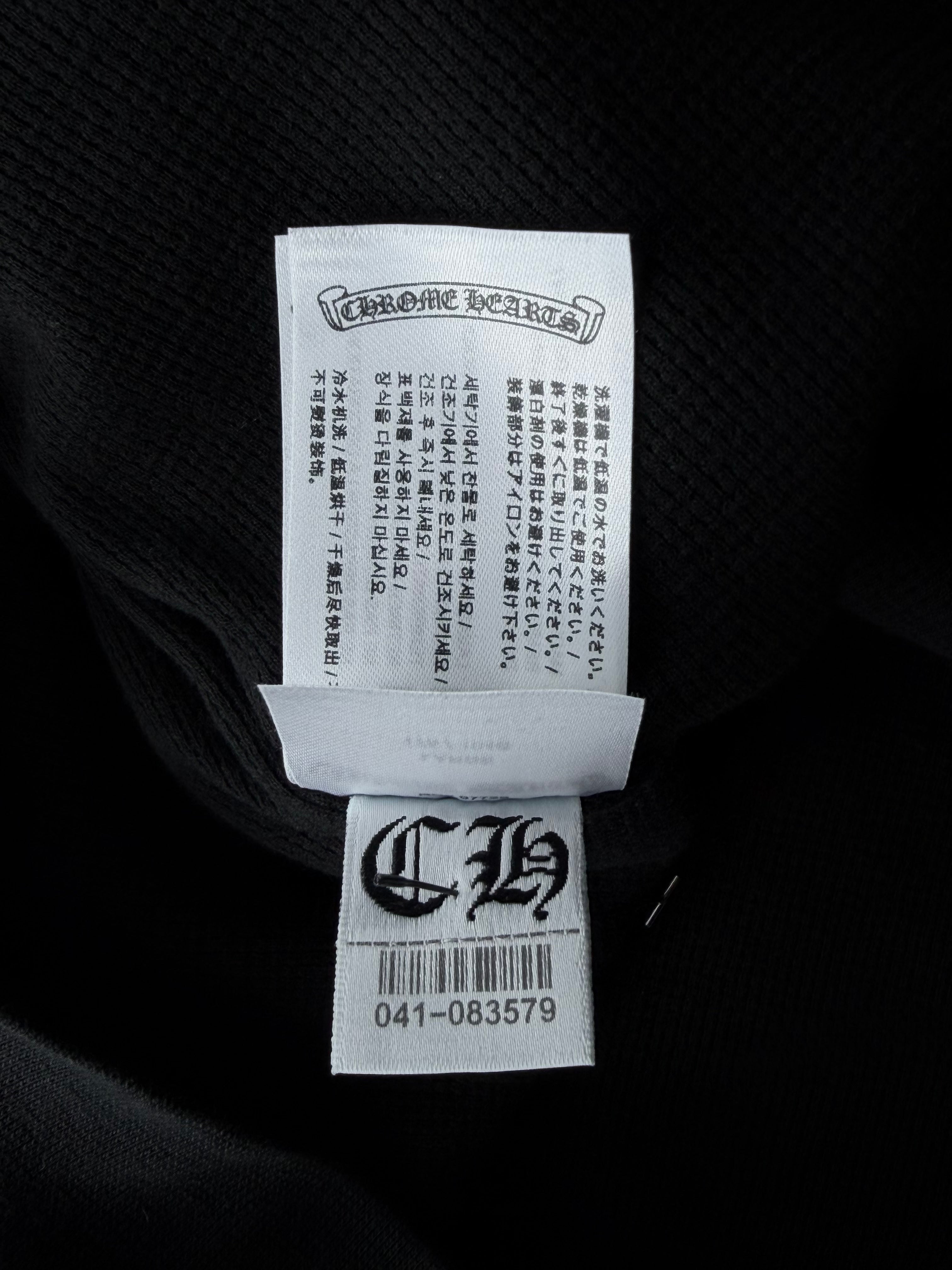 Vertical Logo Thermal Lined Zip-Up Hoodie Black