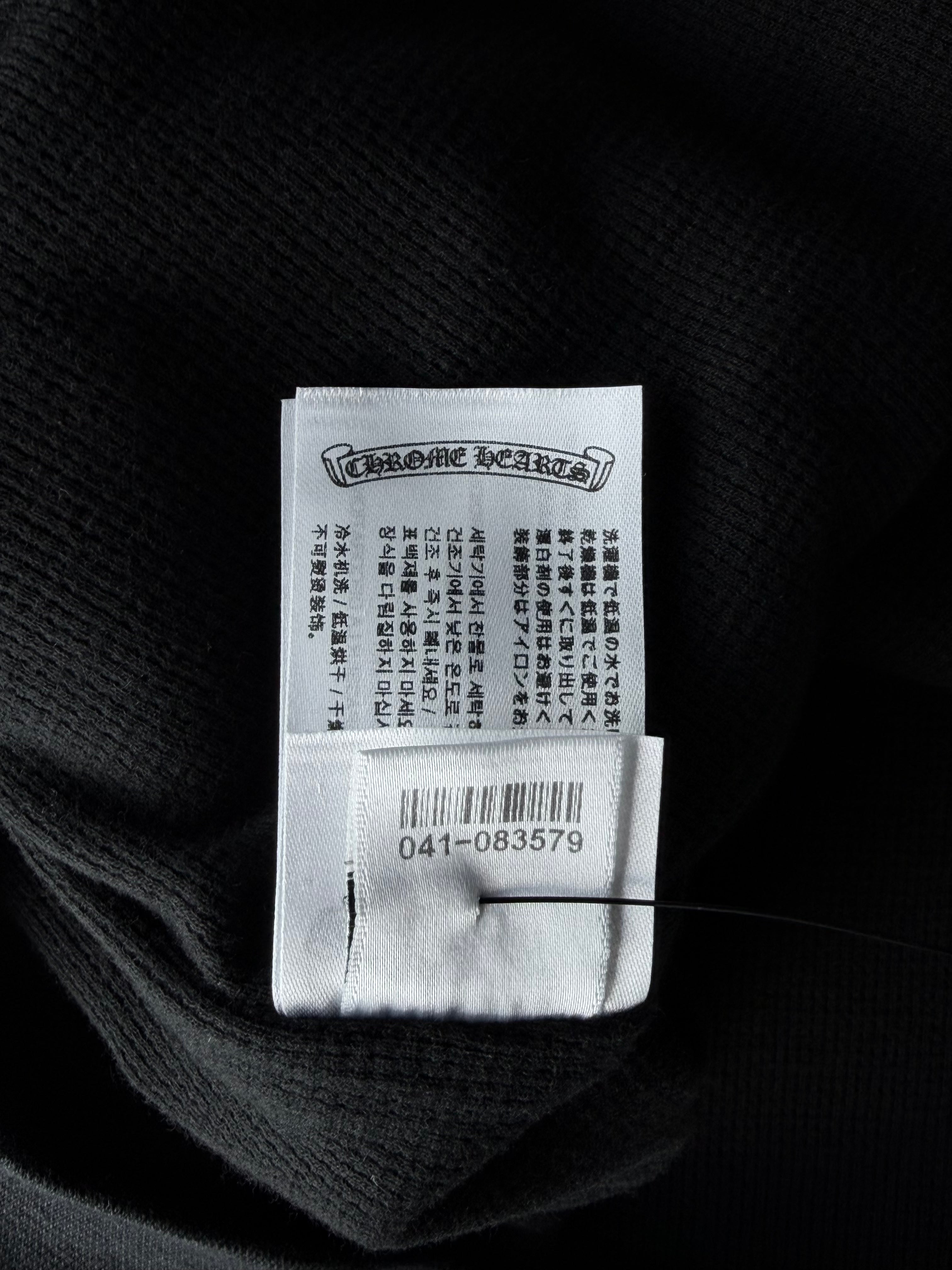 Vertical Logo Thermal Lined Zip-Up Hoodie Black