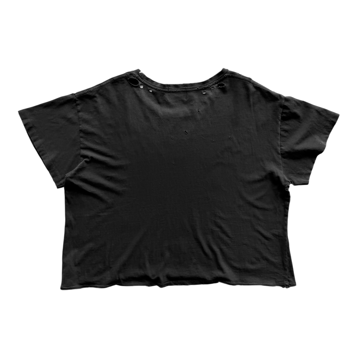 Distressed Logo Print Tee Black