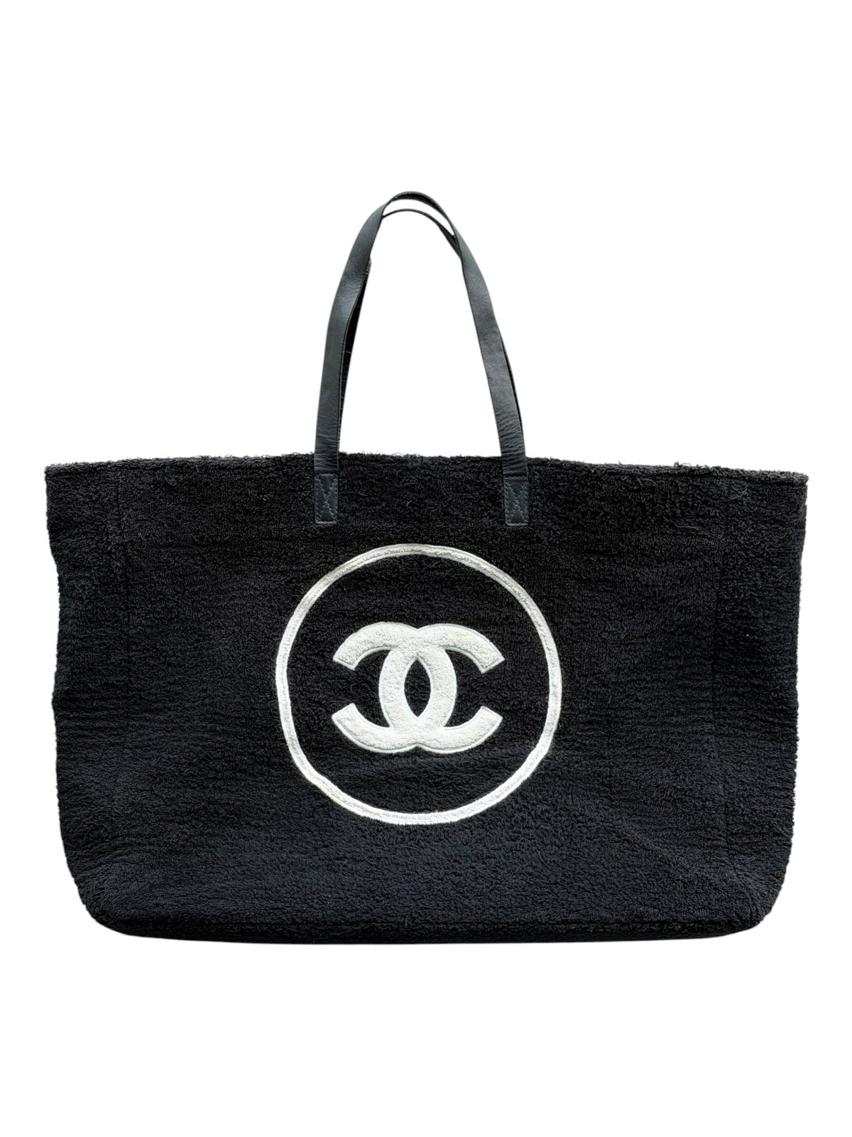 Black Terry Cloth Tote Bag