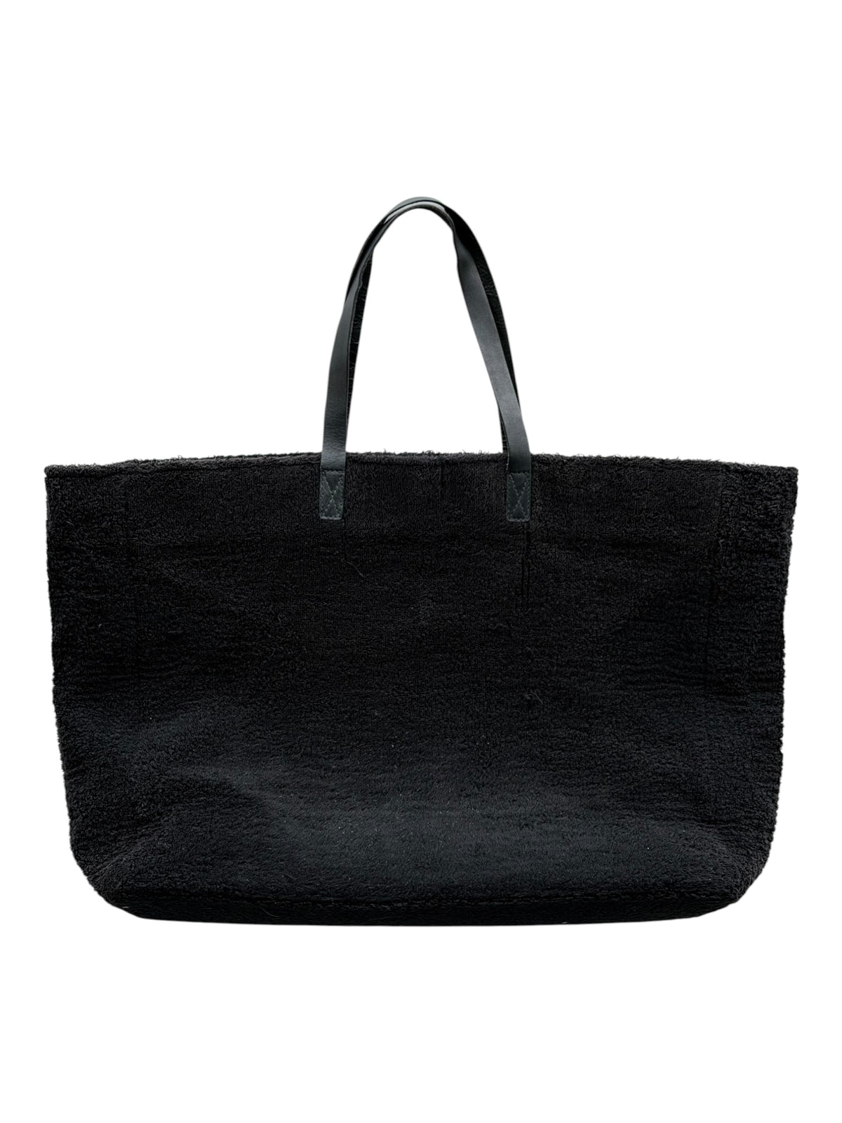 Black Terry Cloth Tote Bag