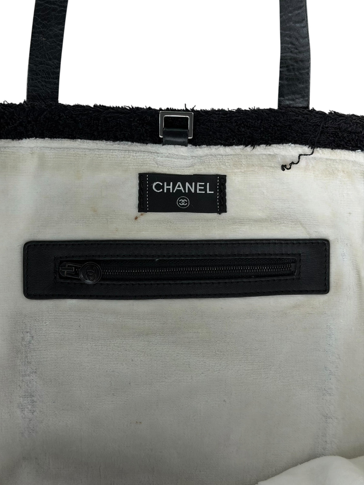 Black Terry Cloth Tote Bag