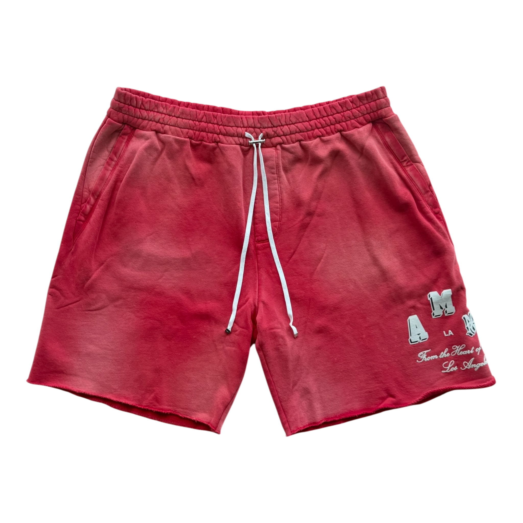 Red & White Collegiate Logo Shorts