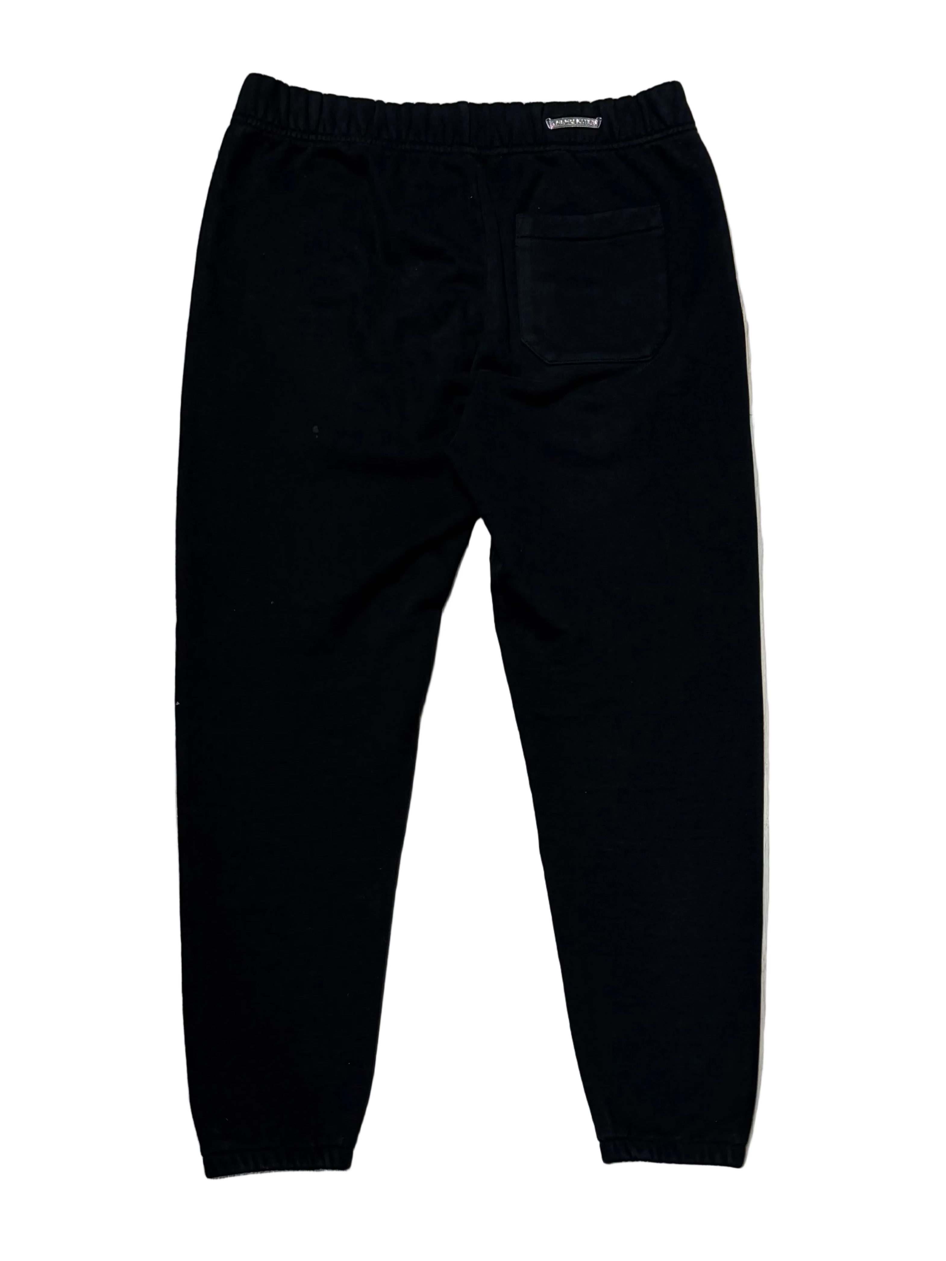 Black & White Triple Cross Patch Embroidered Sweatpants