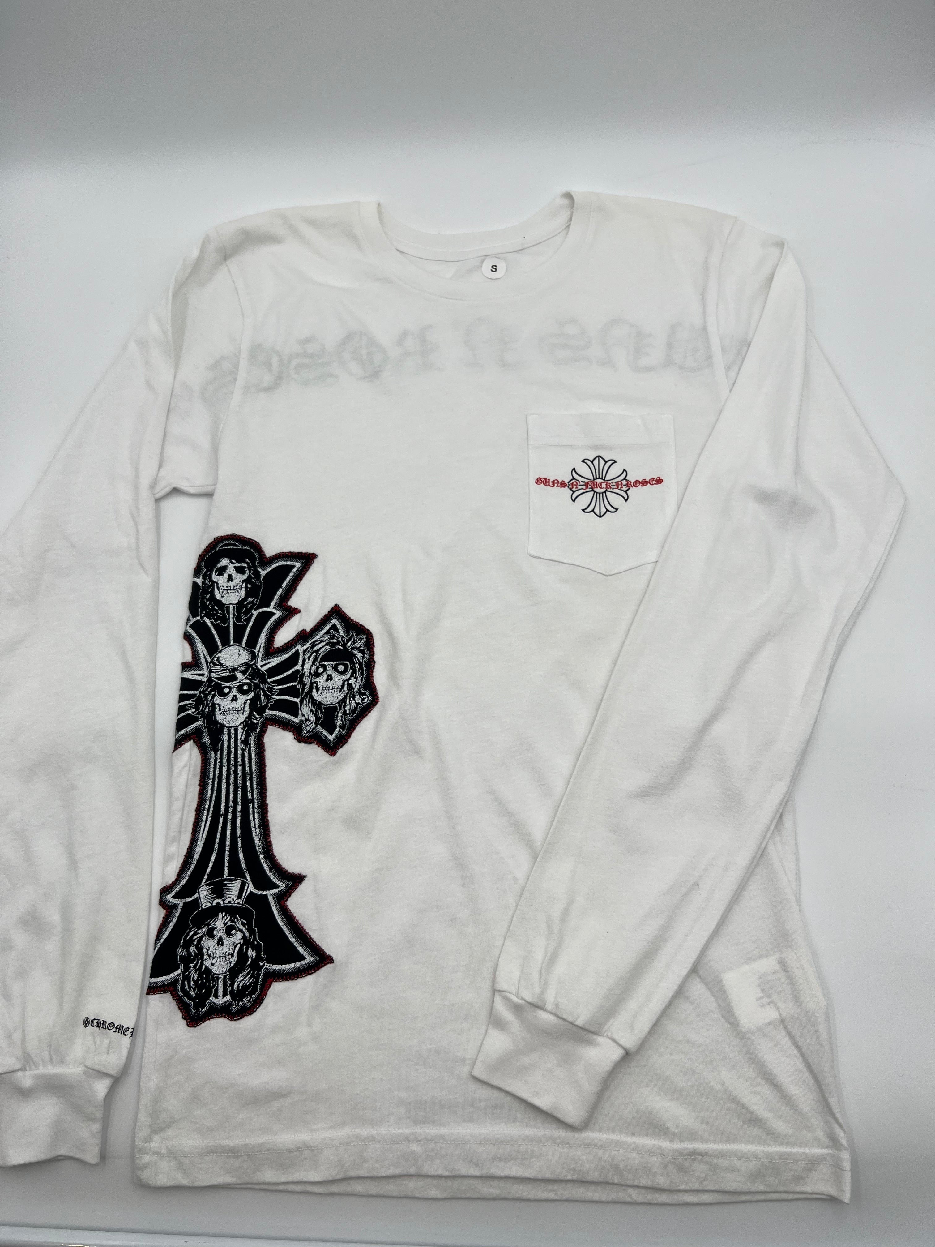 Guns N' Roses Side Cross L/S T-Shirt White