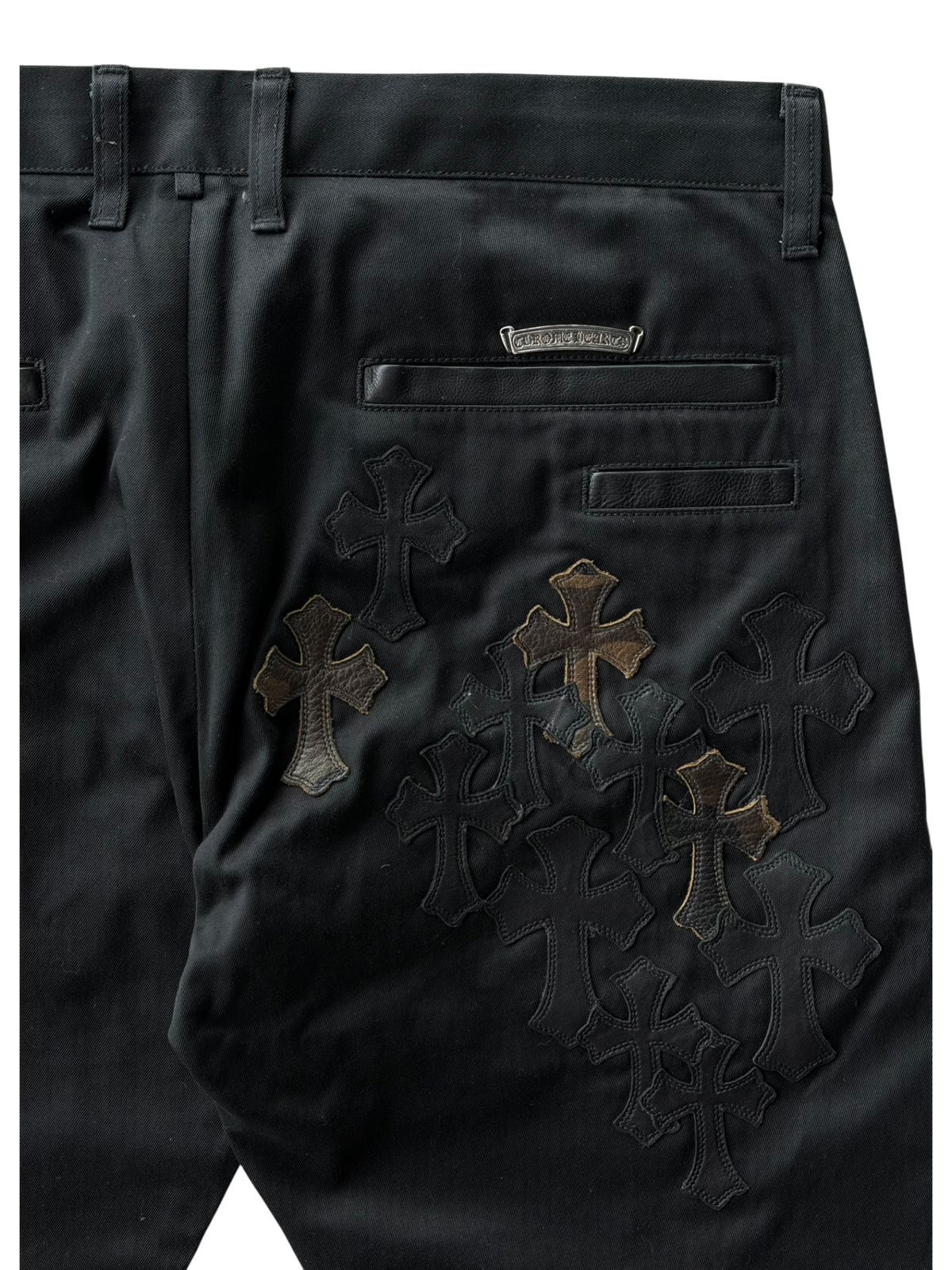 Camouflage Cross Patch Chino Pants Black