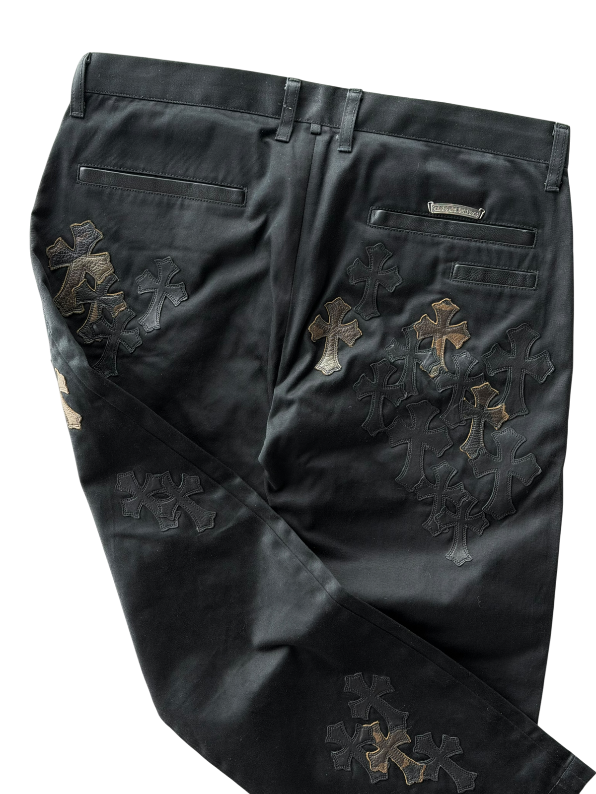 Camouflage Cross Patch Chino Pants Black