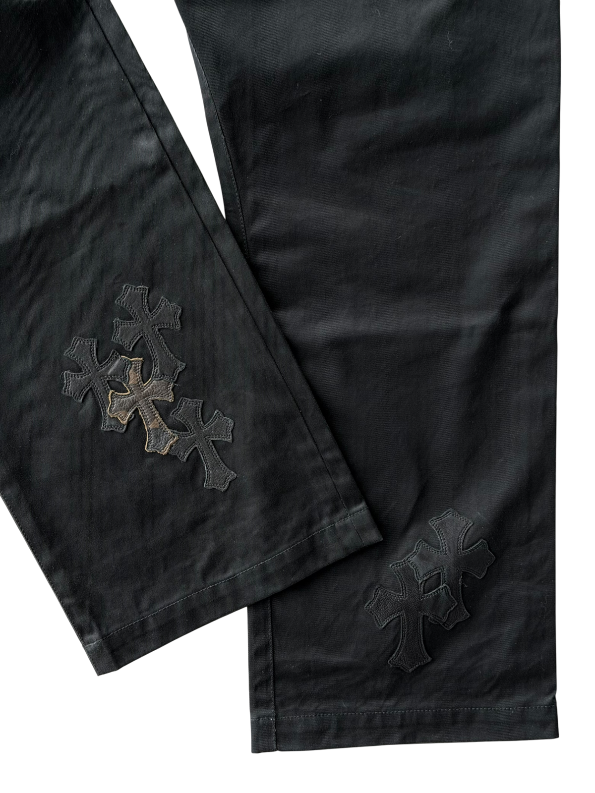 Camouflage Cross Patch Chino Pants Black