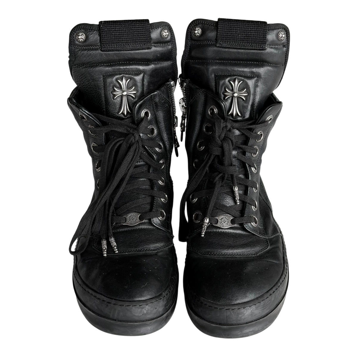 Rick Owens Black Cross Geobaskets Triple Black