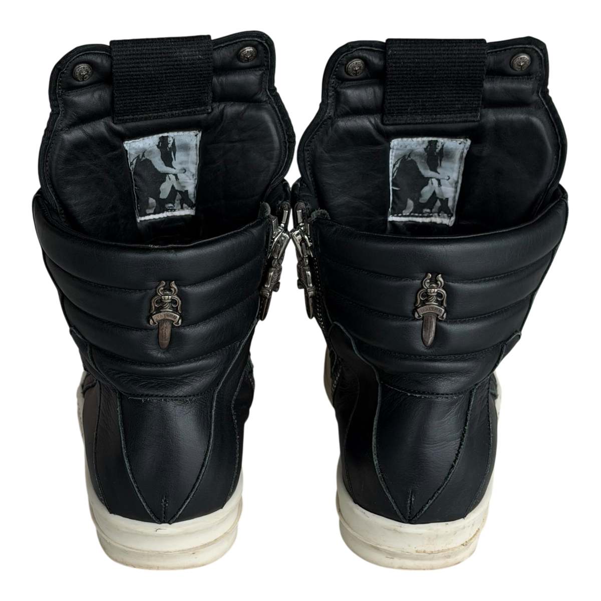 Rick Owens Black Cross Geobaskets Black Milk