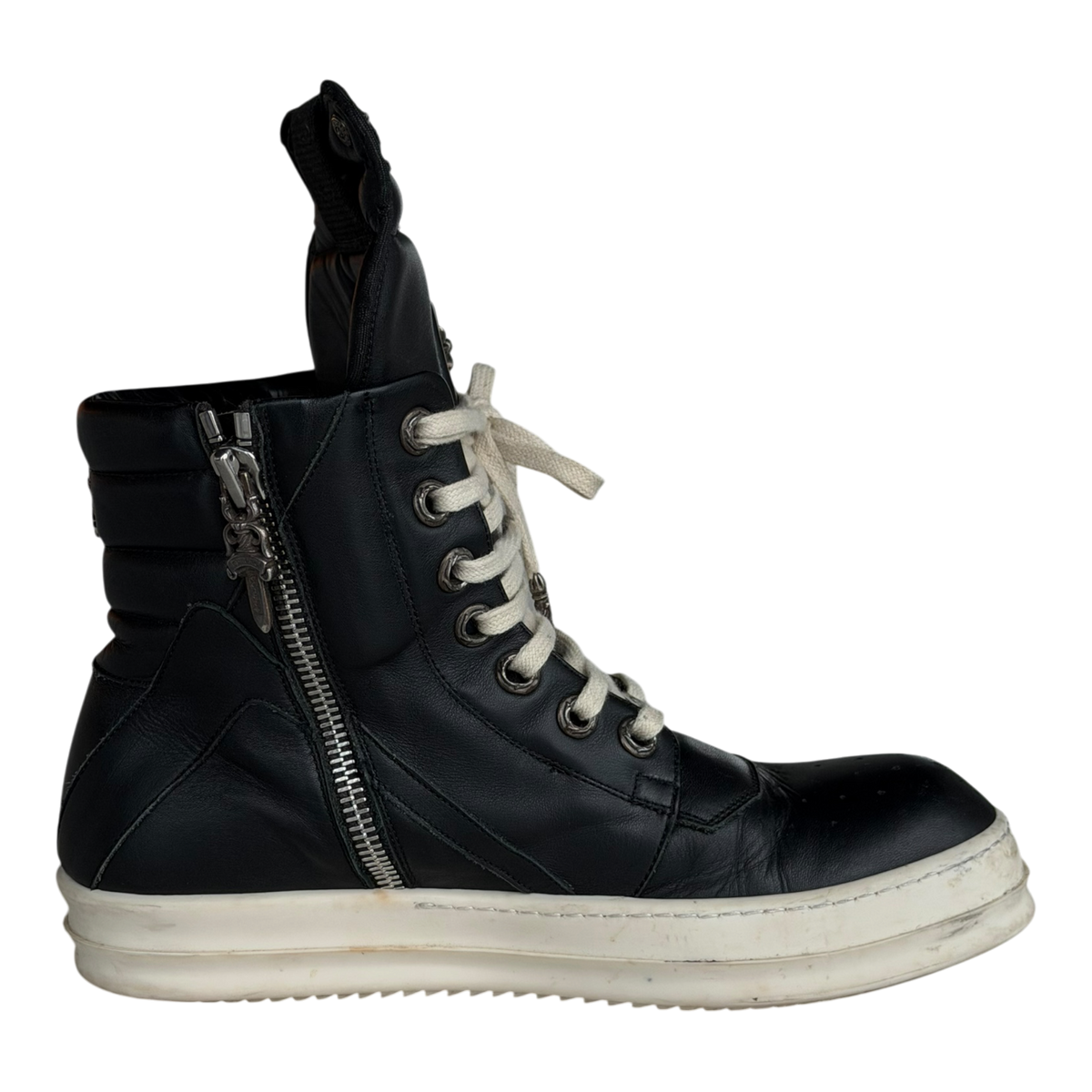 Rick Owens Black Cross Geobaskets Black Milk