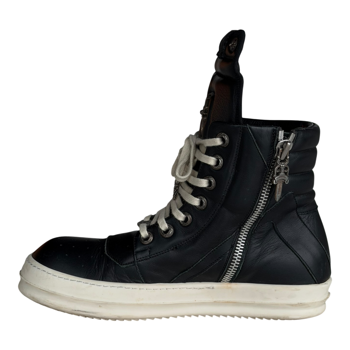 Rick Owens Black Cross Geobaskets Black Milk