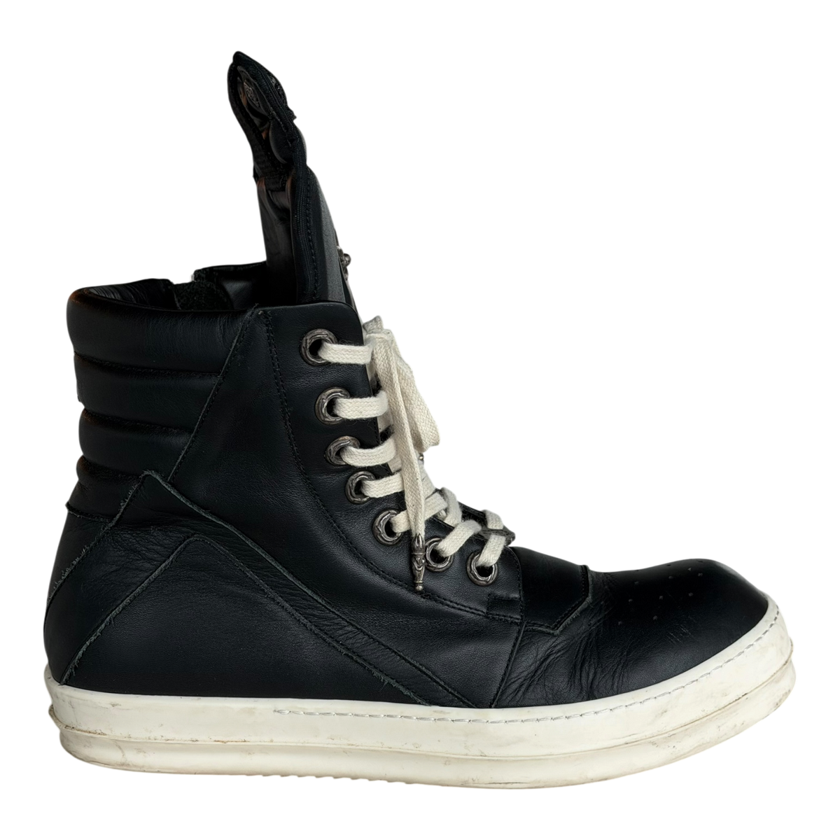 Rick Owens Black Cross Geobaskets Black Milk