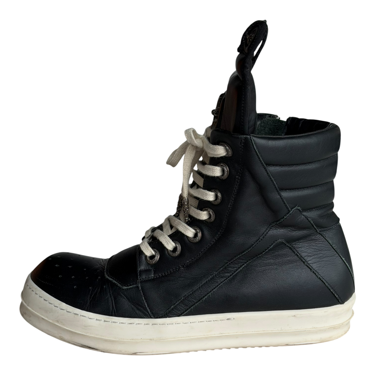 Rick Owens Black Cross Geobaskets Black Milk