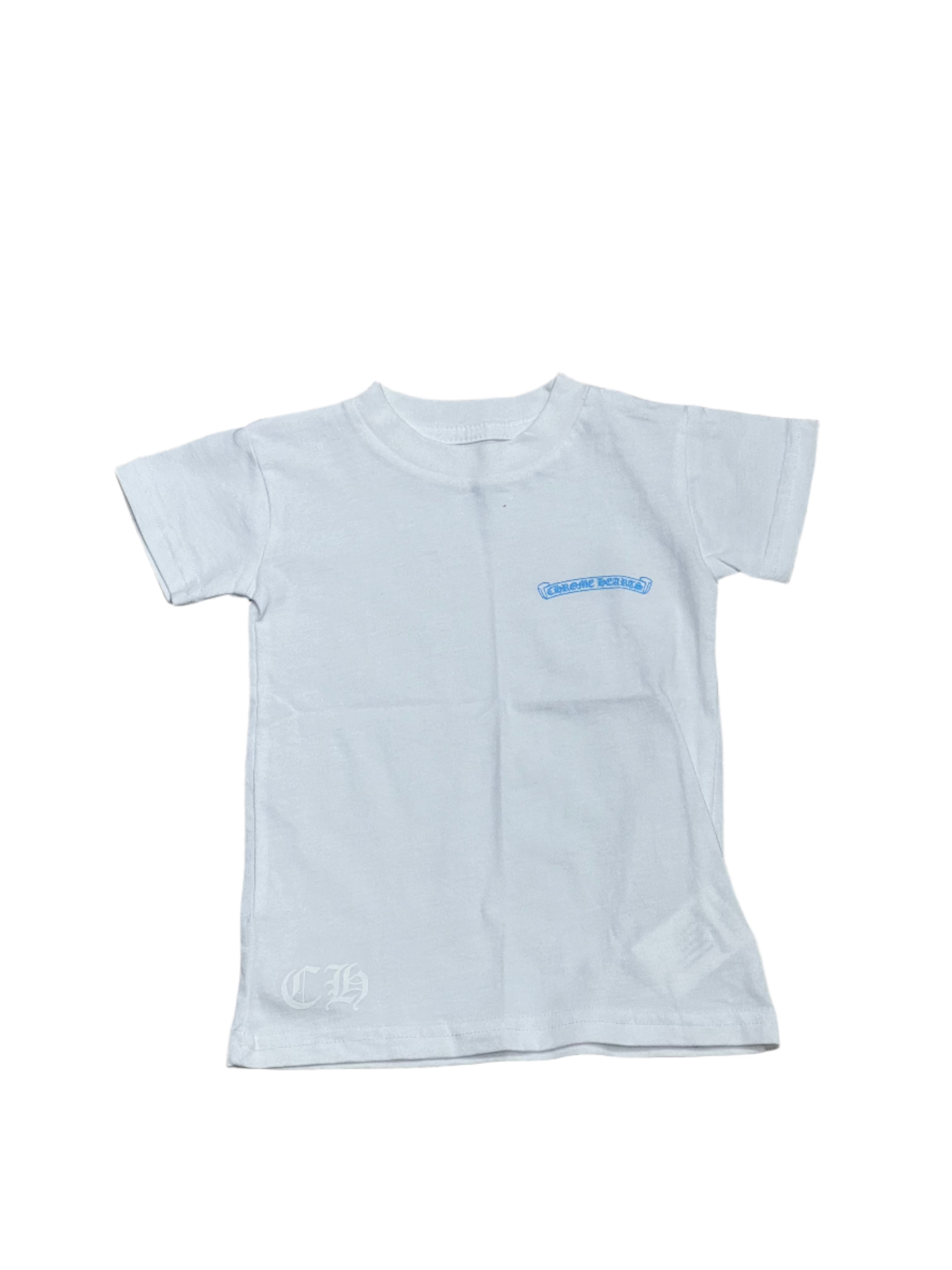 Scroll Logo White/Blue Baby Tee