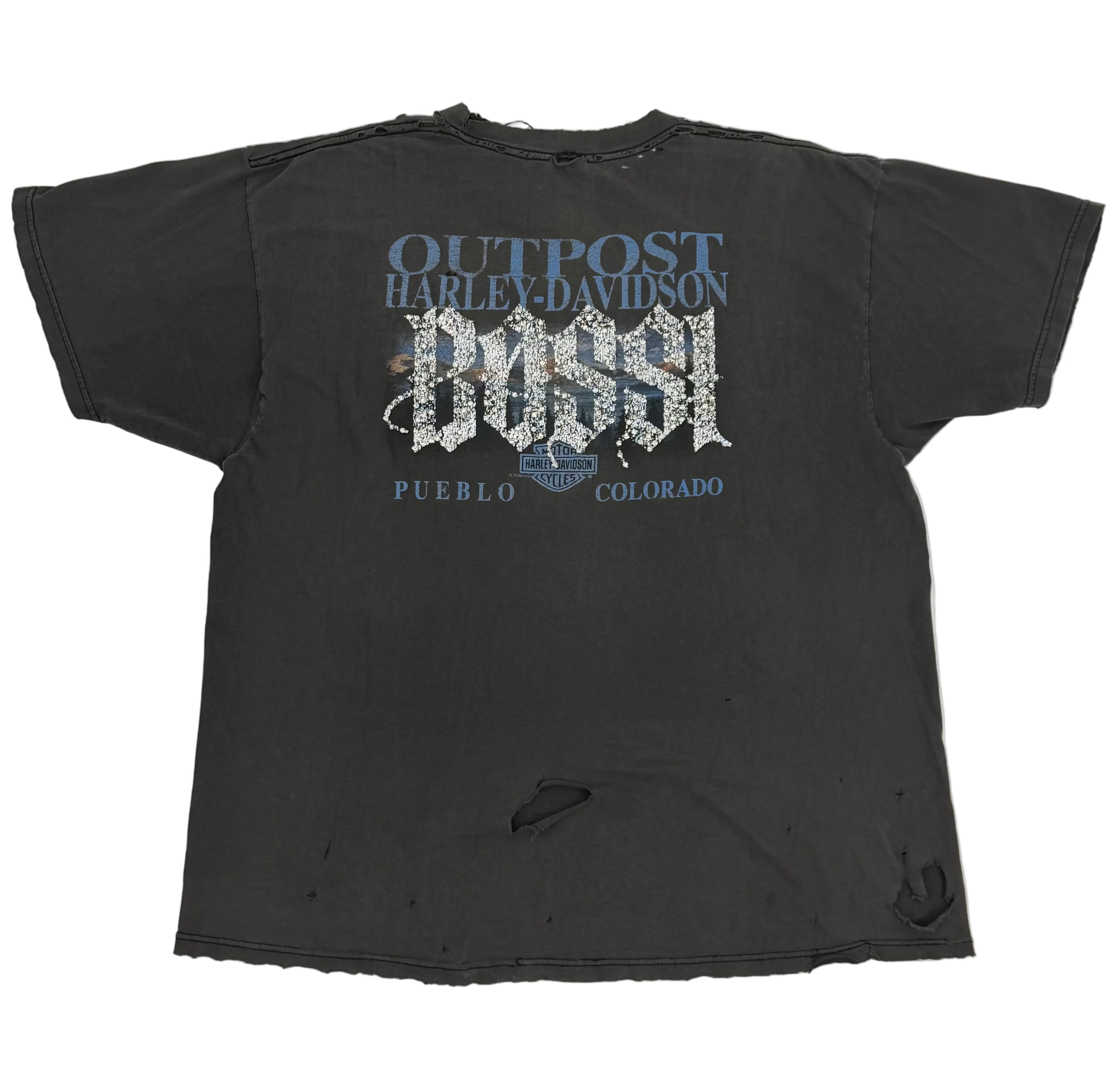 Harley Davidson Pueblo Colorado Vintage Rhinestone Tee