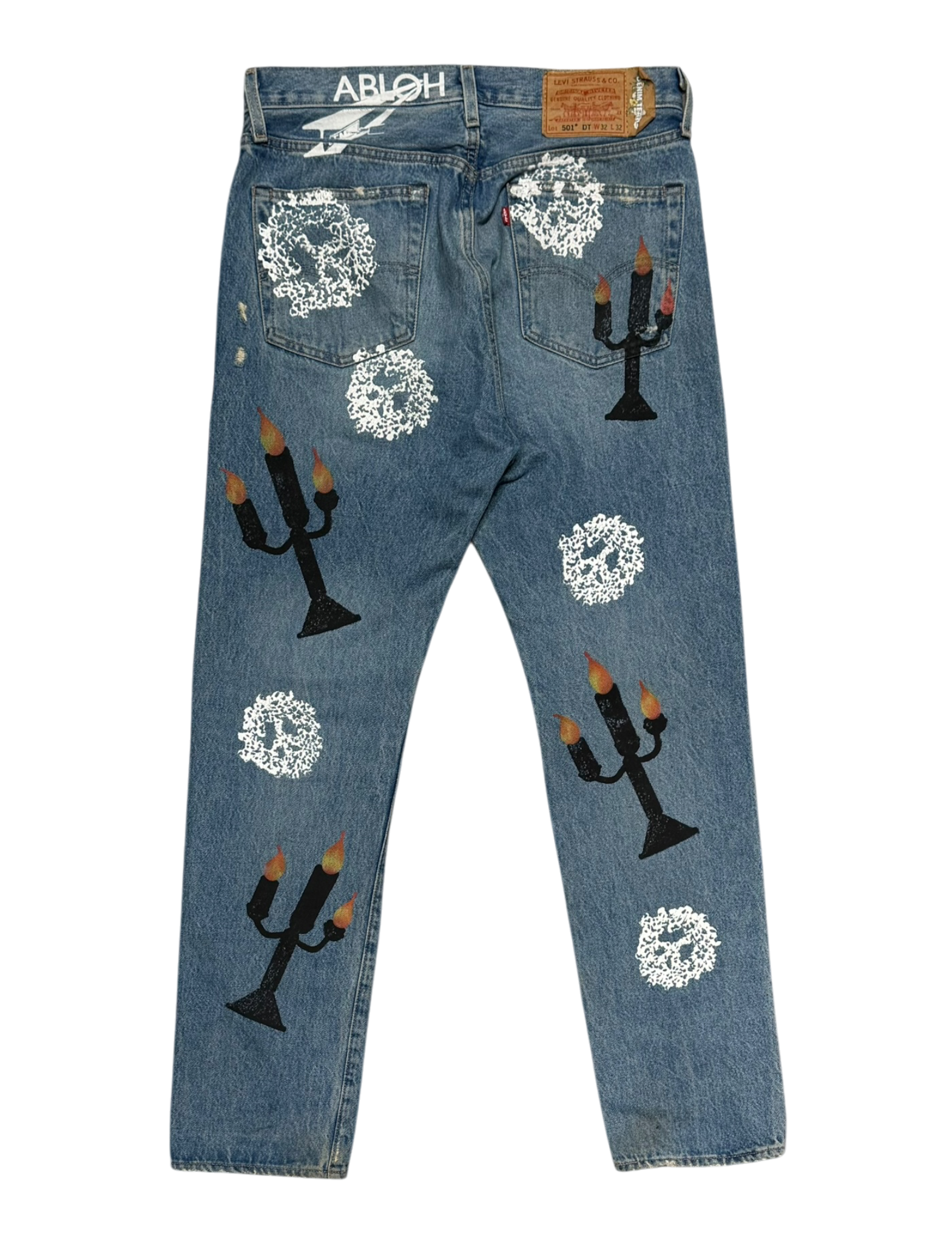 Virgil Abloh "Message in a Tear" Printed Jeans
