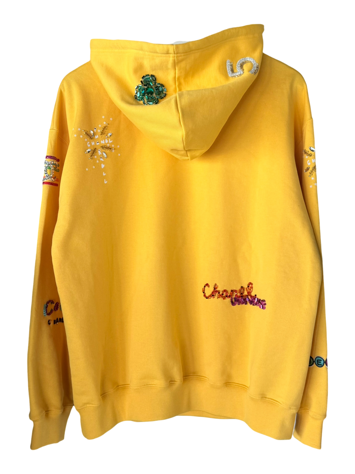 Chanel Pharrell Appliqué Sunflower Hoodie Yellow
