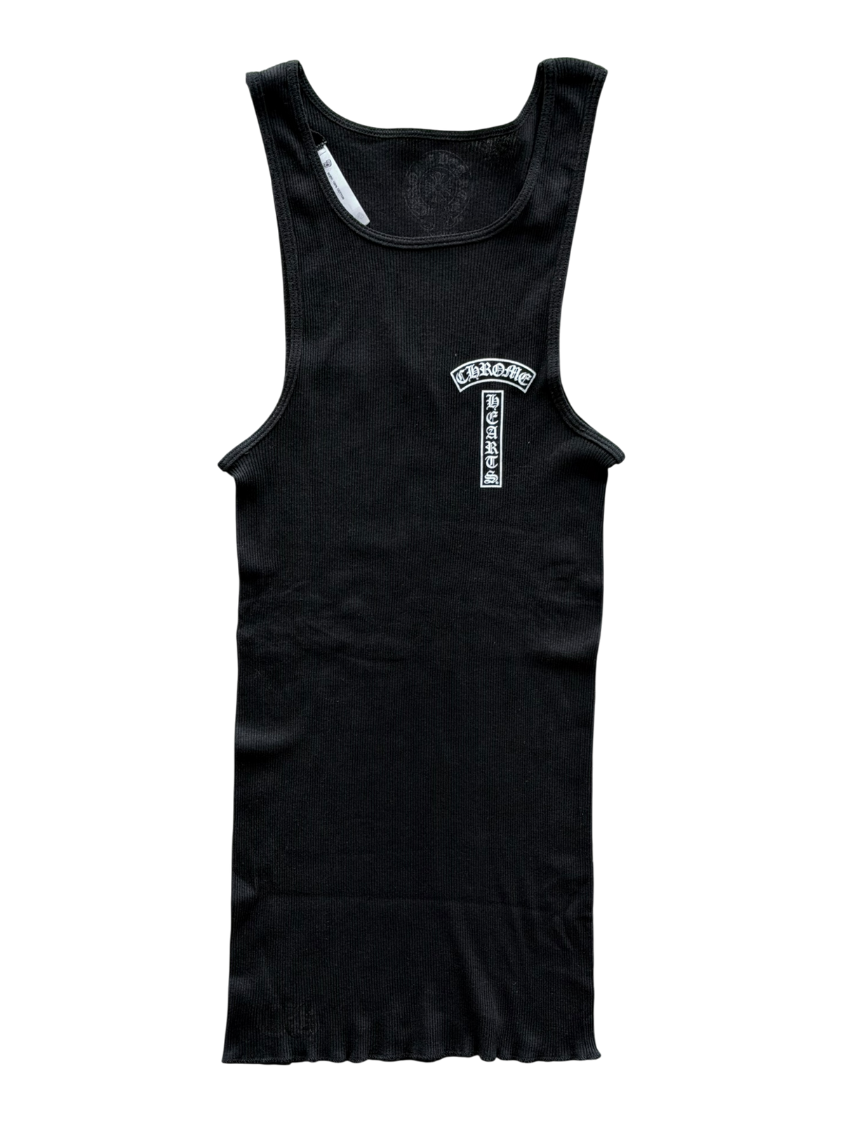 Cross T-Bar Black Rib Tank Top