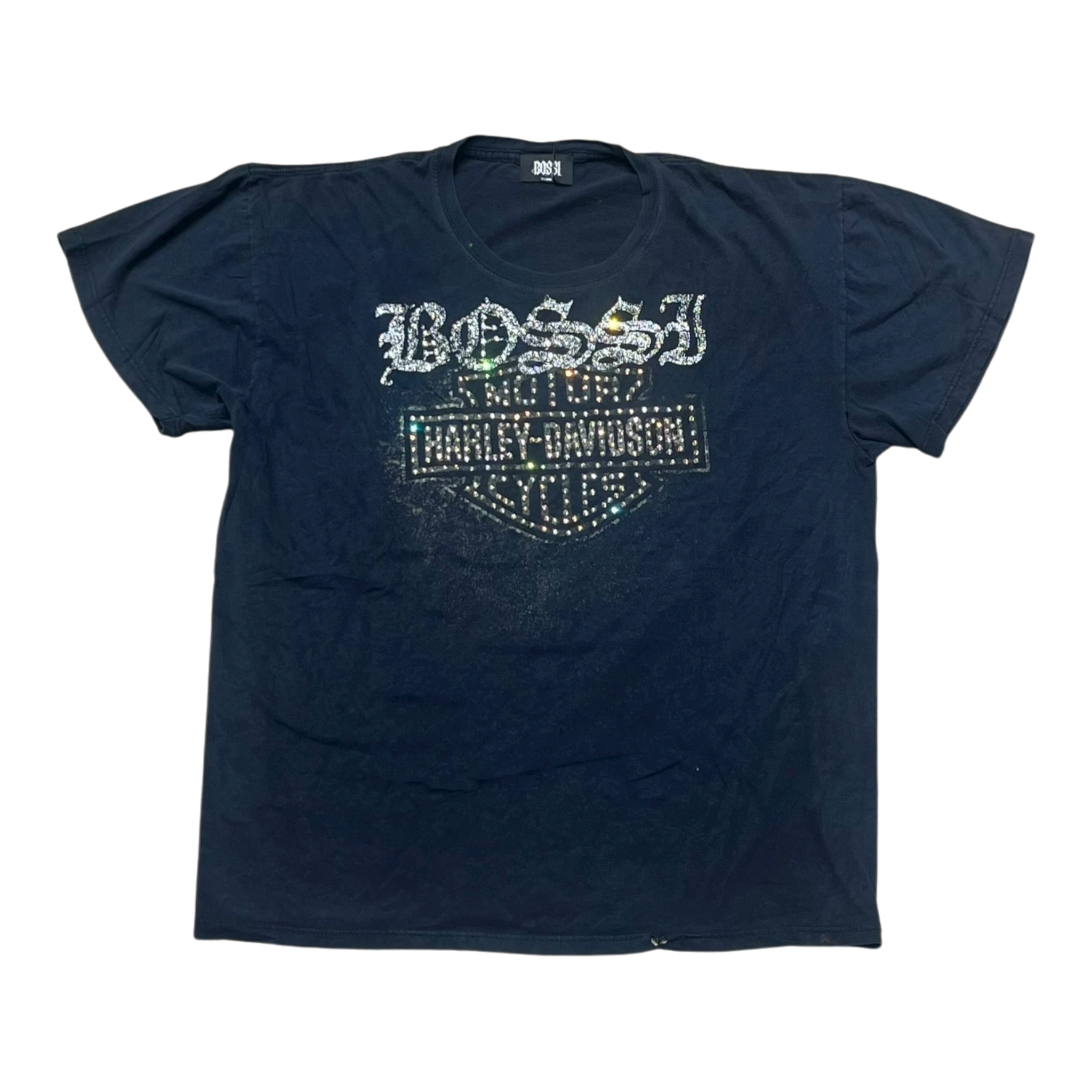 Harley Davidson Motorcycles Vintage Rhinestone Tee (FW25)