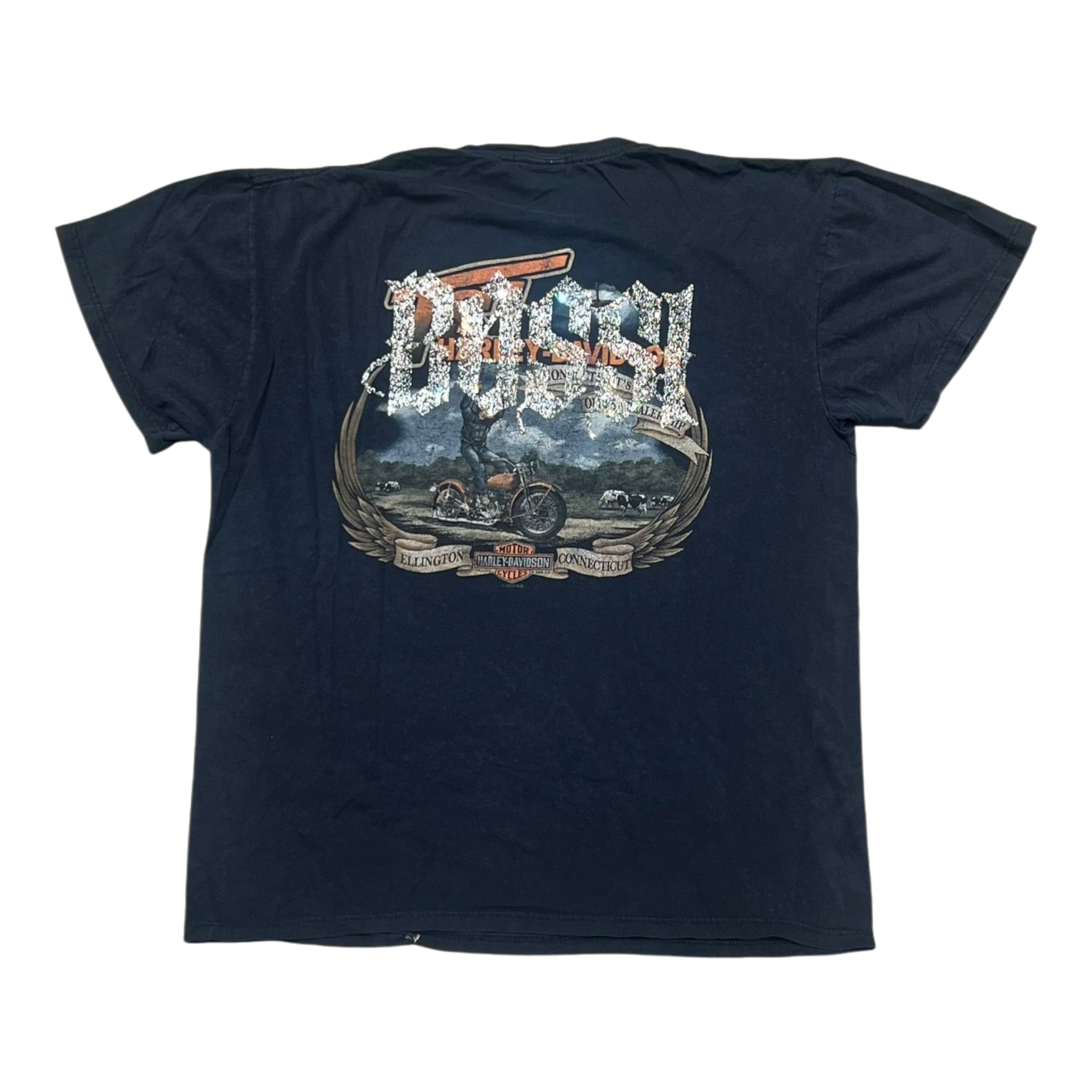 Harley Davidson Motorcycles Vintage Rhinestone Tee (FW25)
