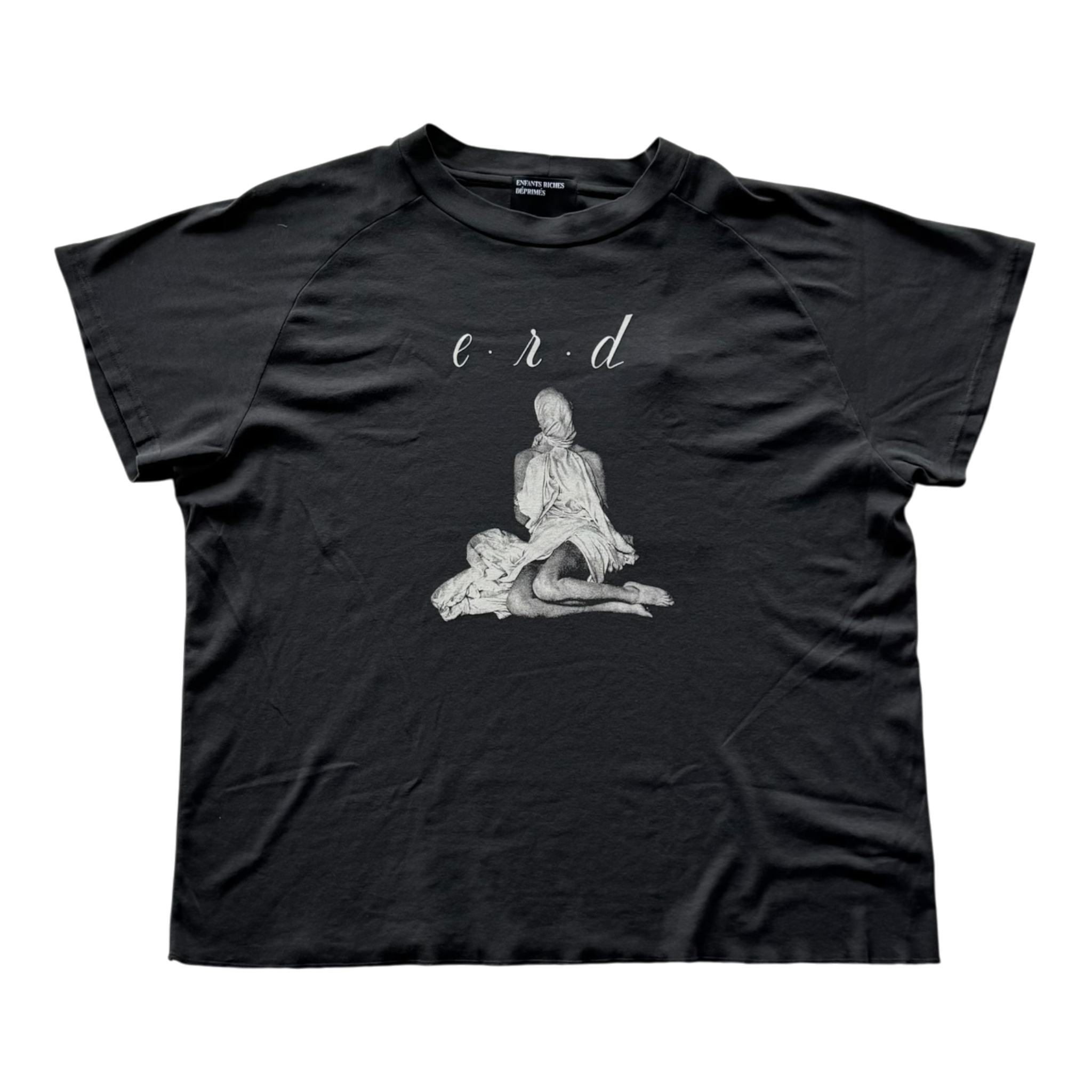 Faded Black & White Women In Sheet Graphic T-Shirt